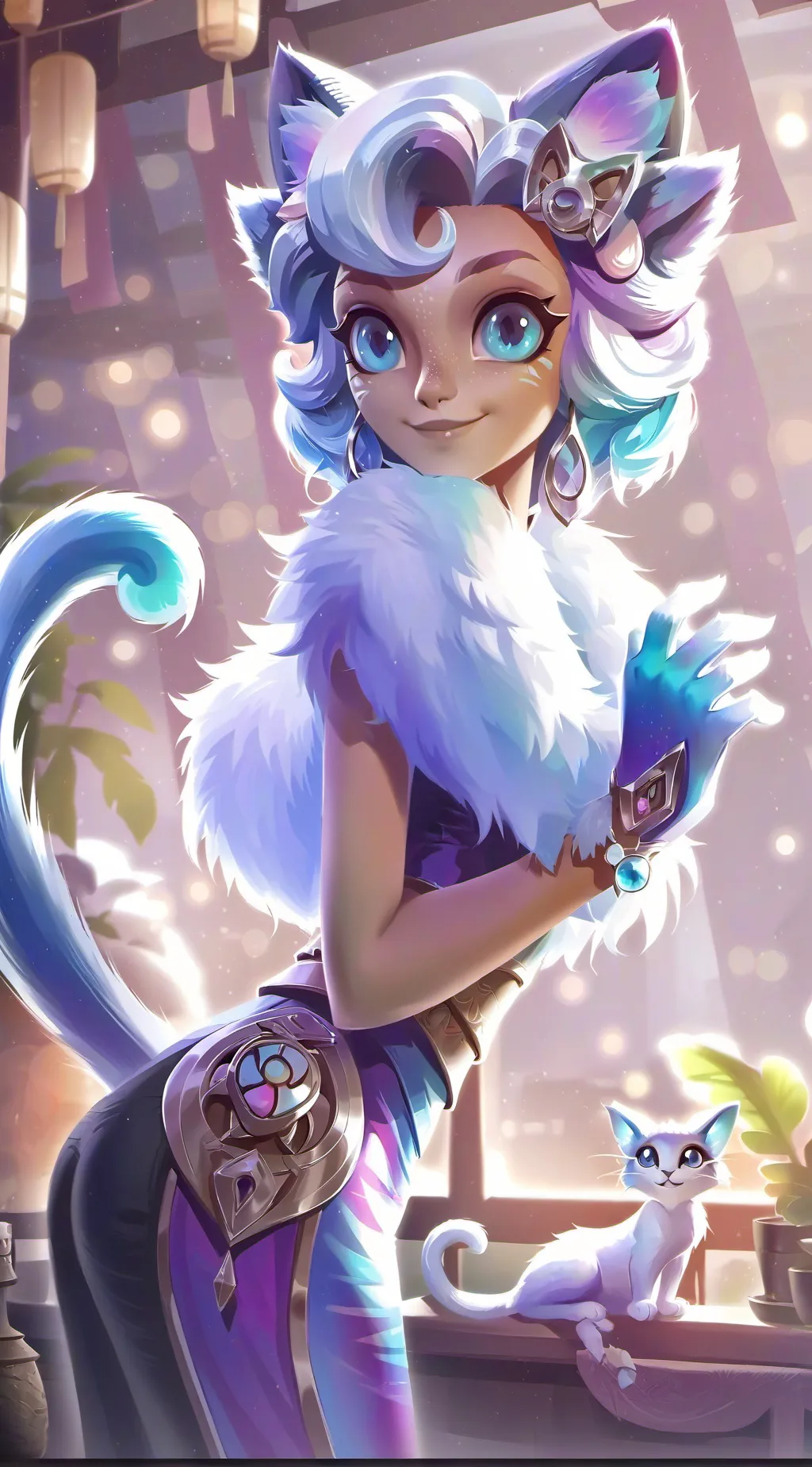 ai character: Chameleon Furry Spirit background