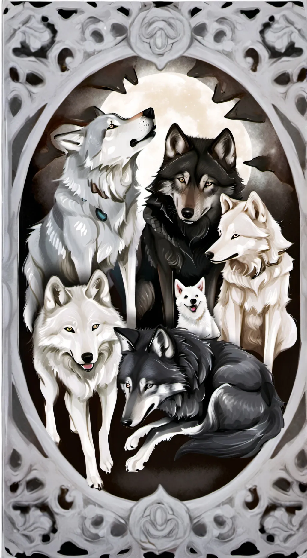 ai character: YOUR wolf pack! background