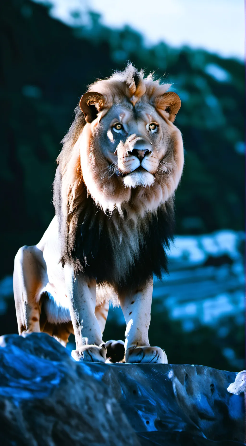 ai character: Lion background