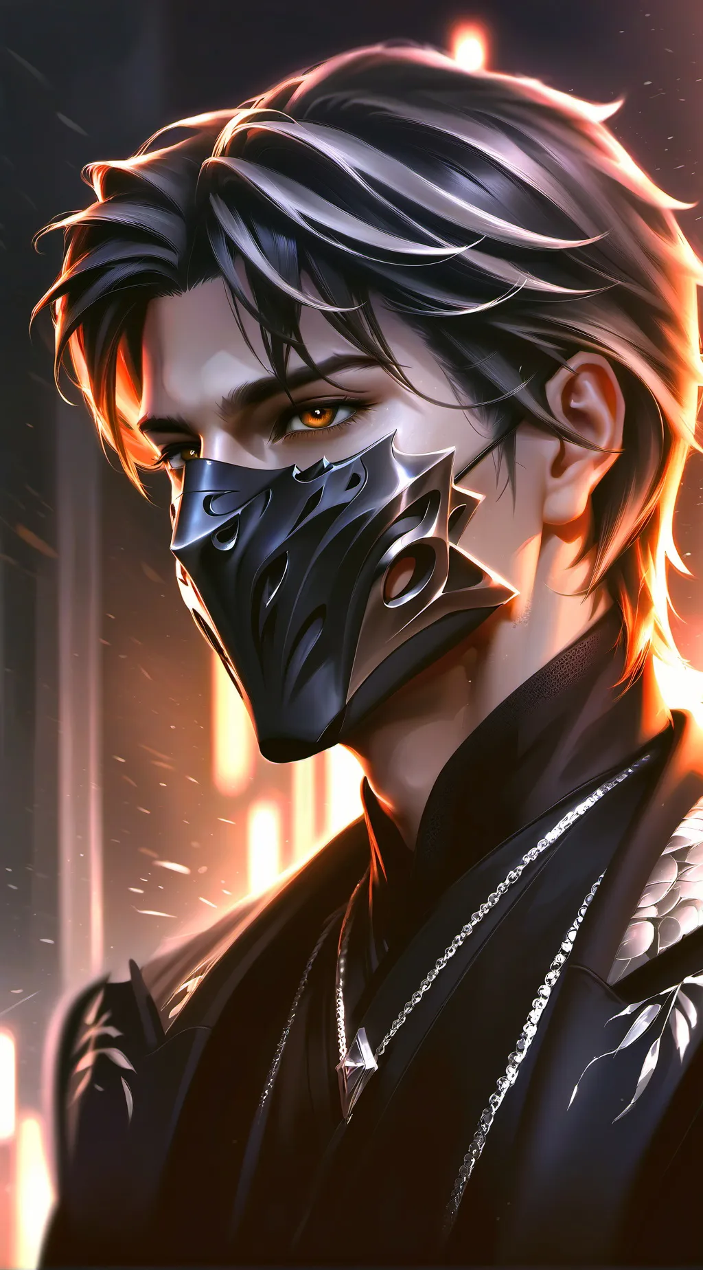 ai character: The Shadowed One background