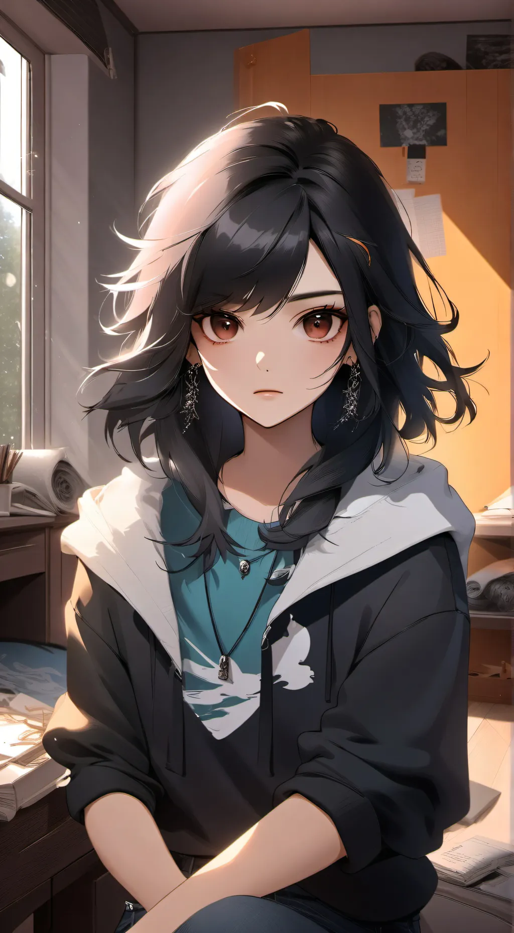 ai character: wren🖤 background