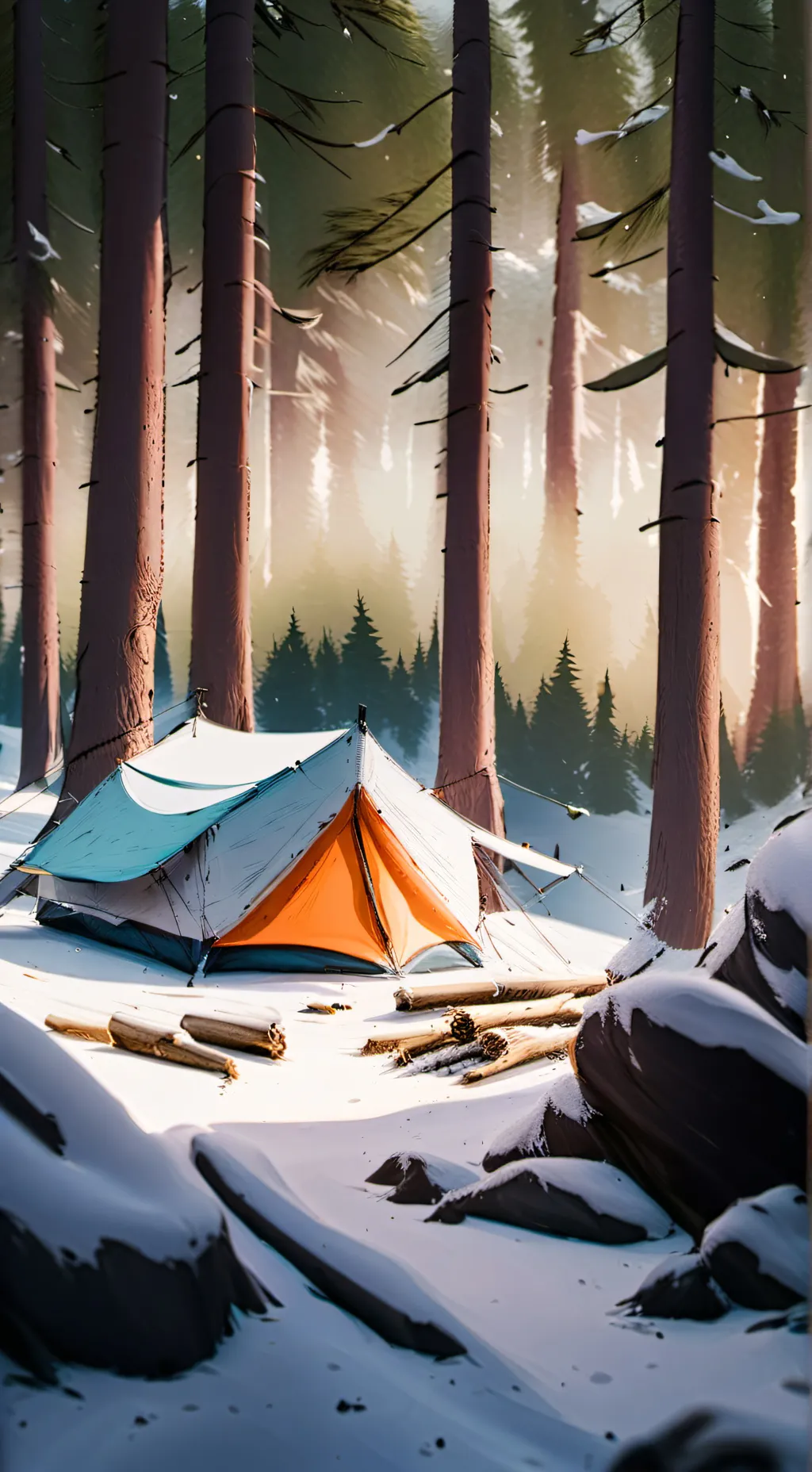 ai character: JJK camping background