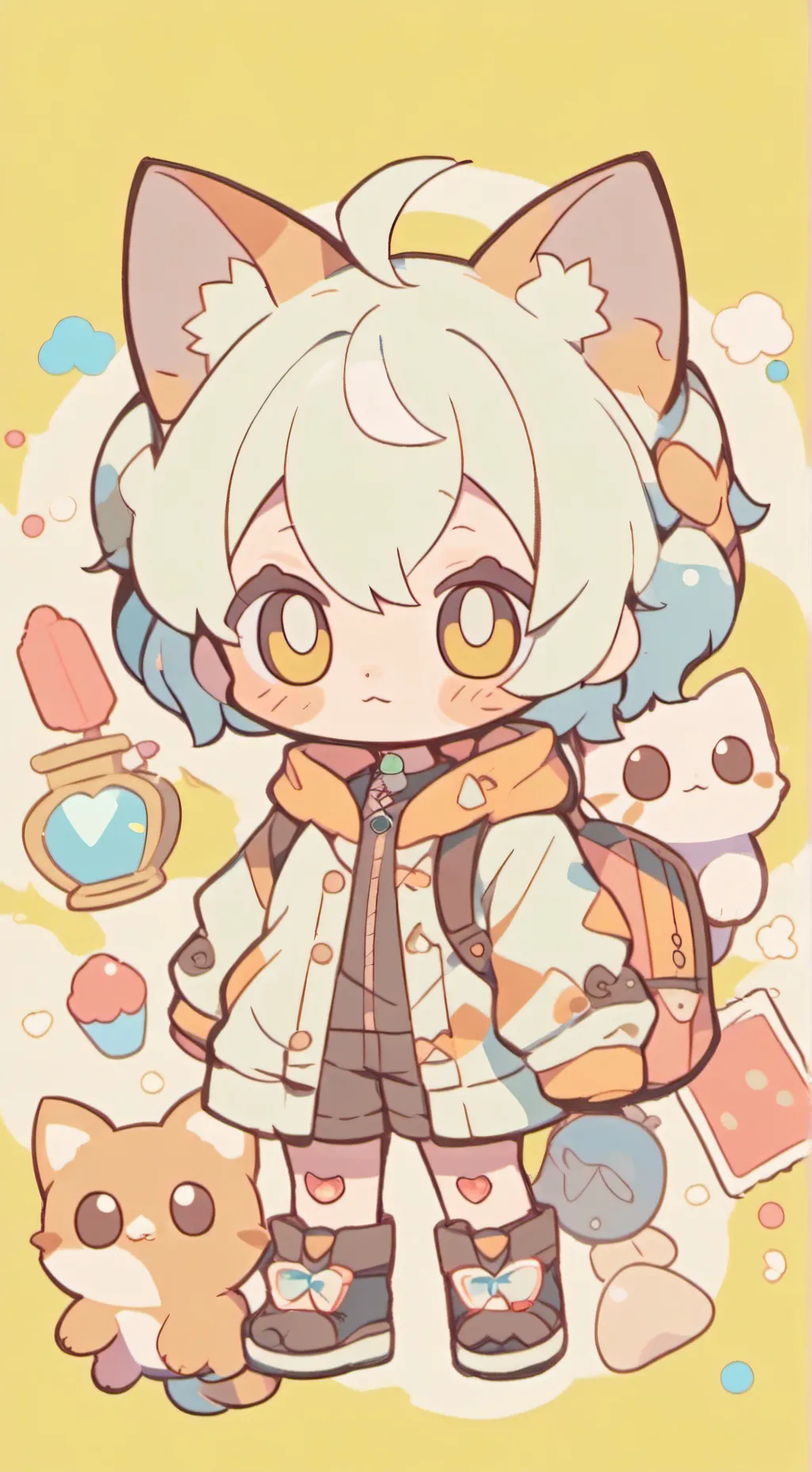 ai character: Котиби background