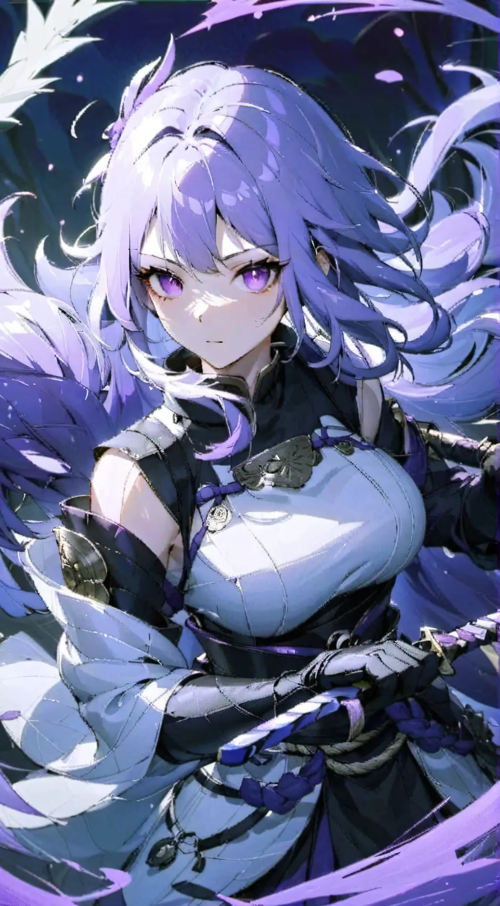 ai character: Aurora Lilac background