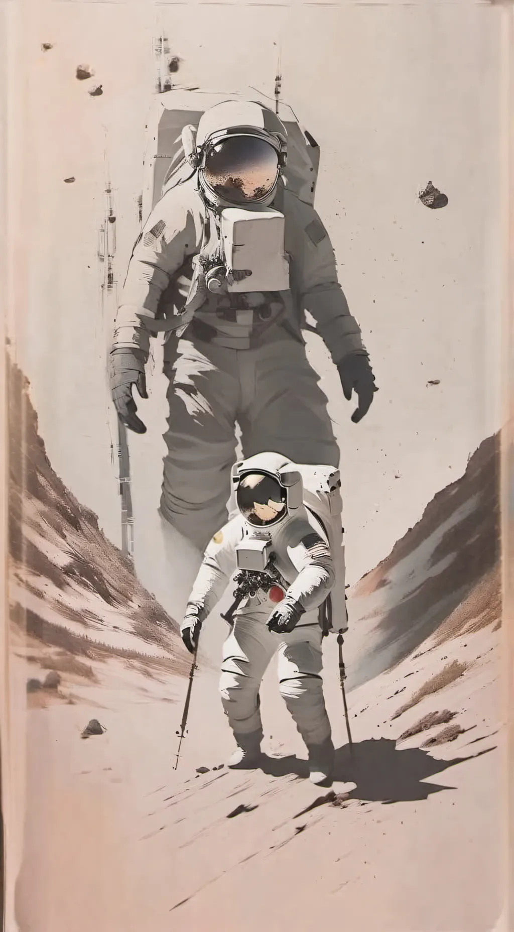 ai character: Dw eats space background