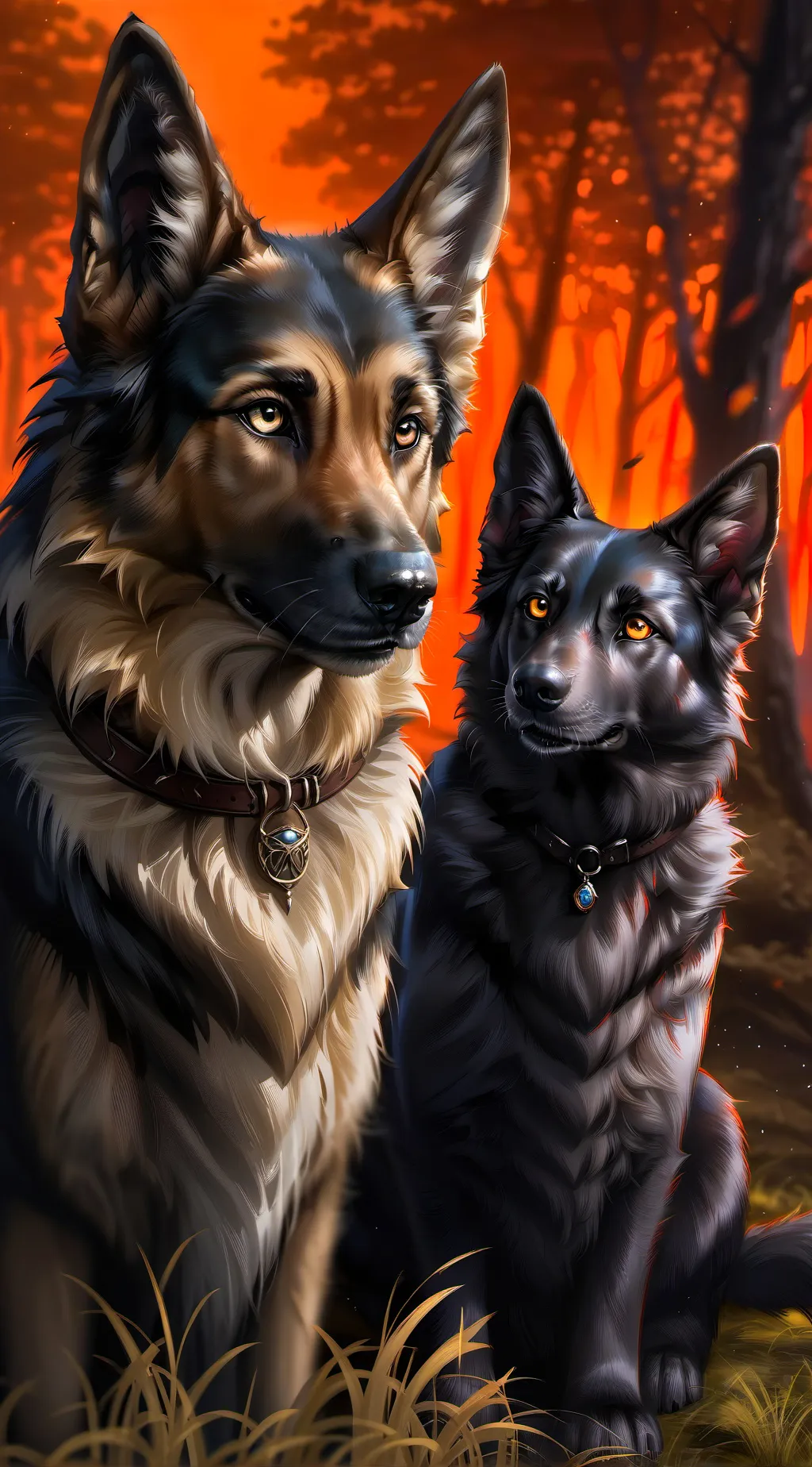 ai character: Dog and The Cat  background