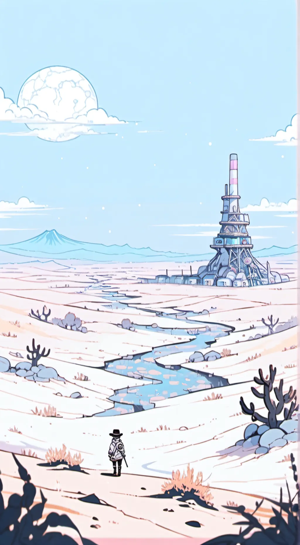 ai character: the desert wastela background