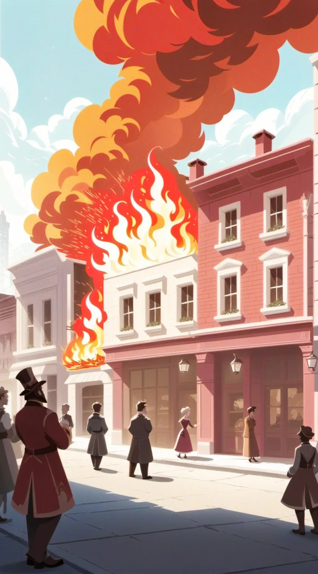 ai character: Burn the school background