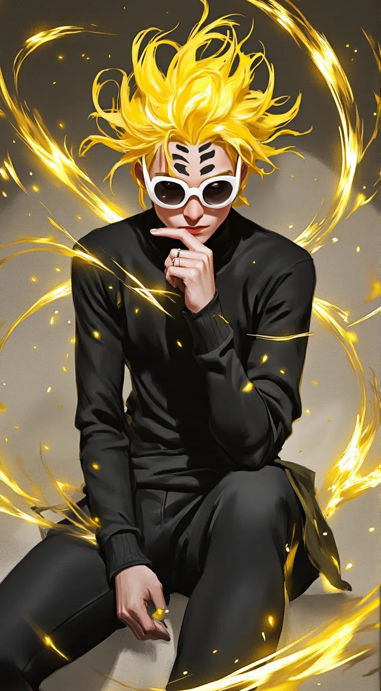 ai character: Denki Kaminari background