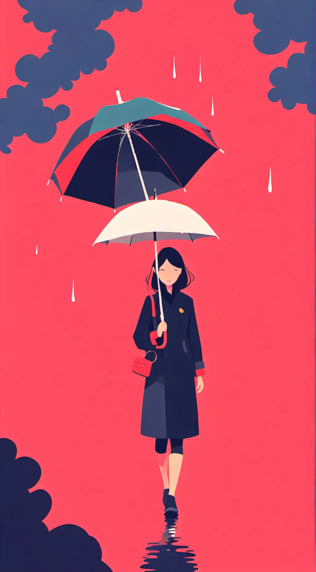 ai character: MHA Rain day background