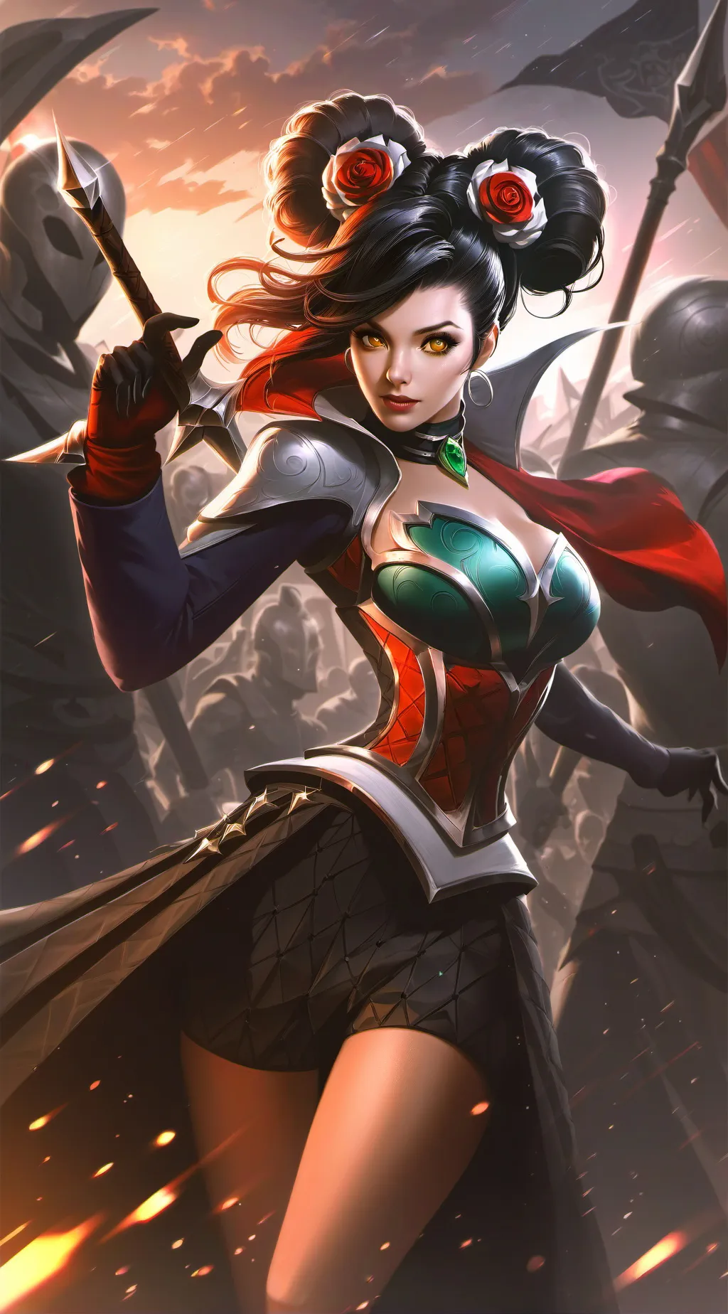 ai character: Amber  background