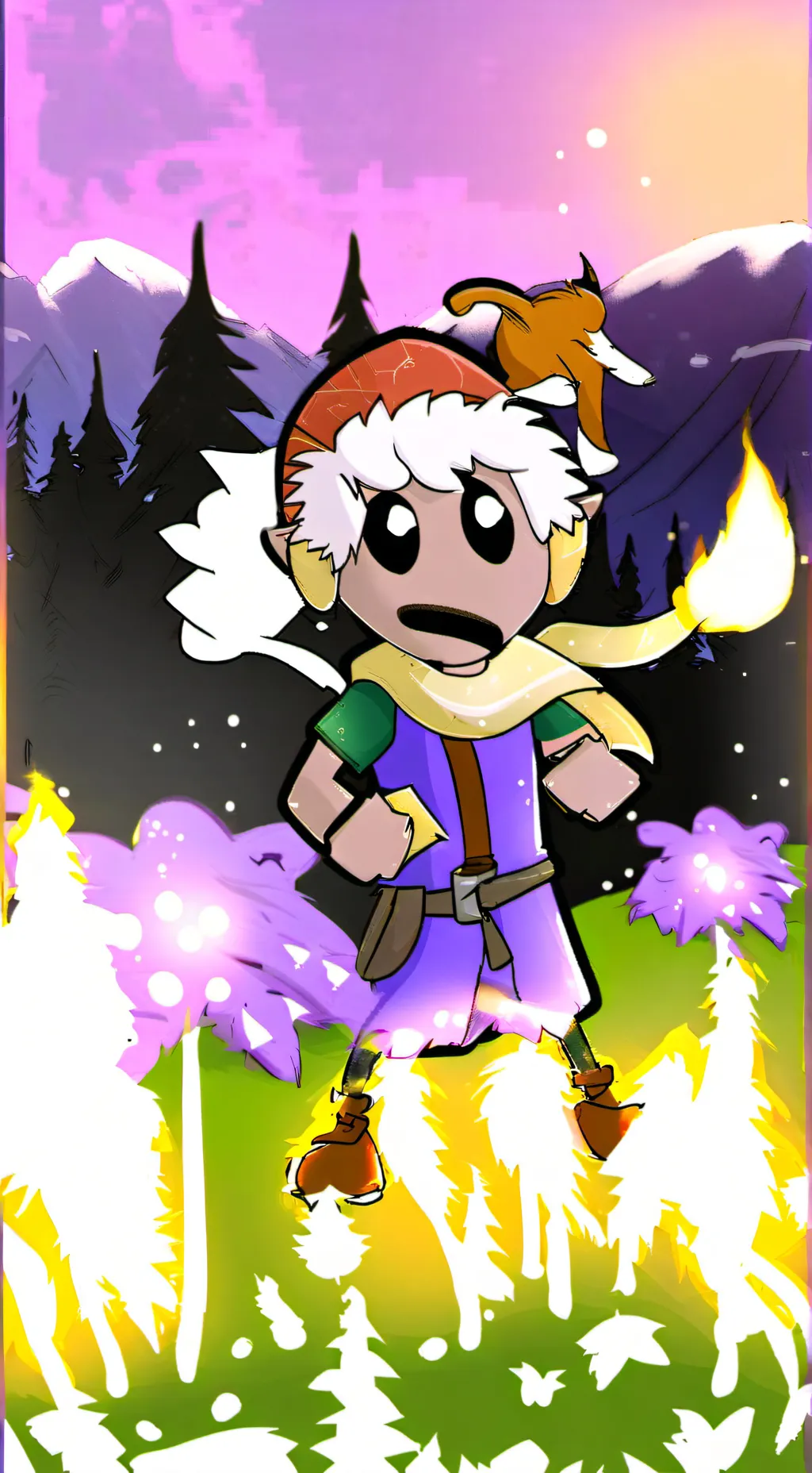 ai character: Simon x durple  background