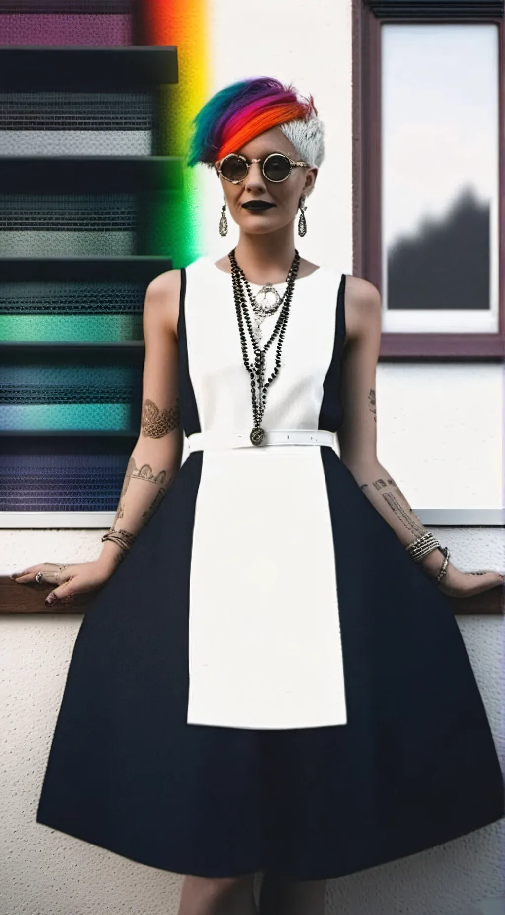 ai character: The Avant-Garde Vegan Baker background