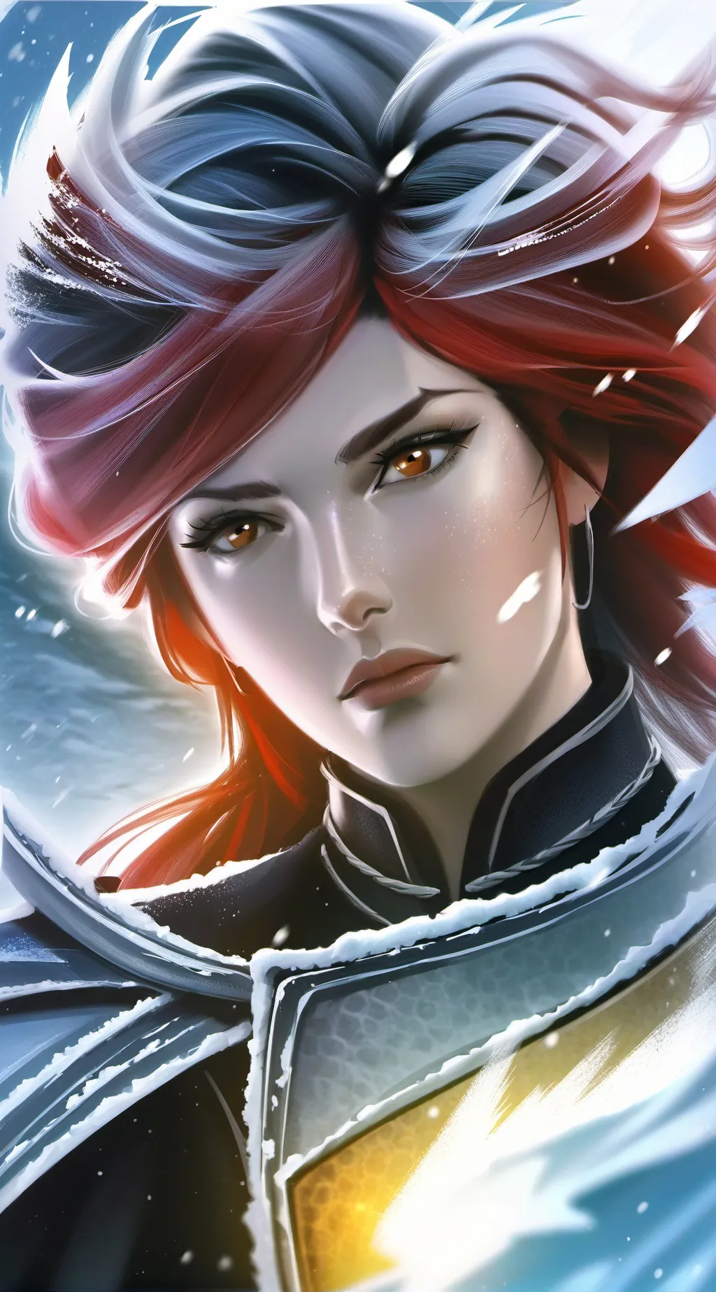 ai character: Snow background