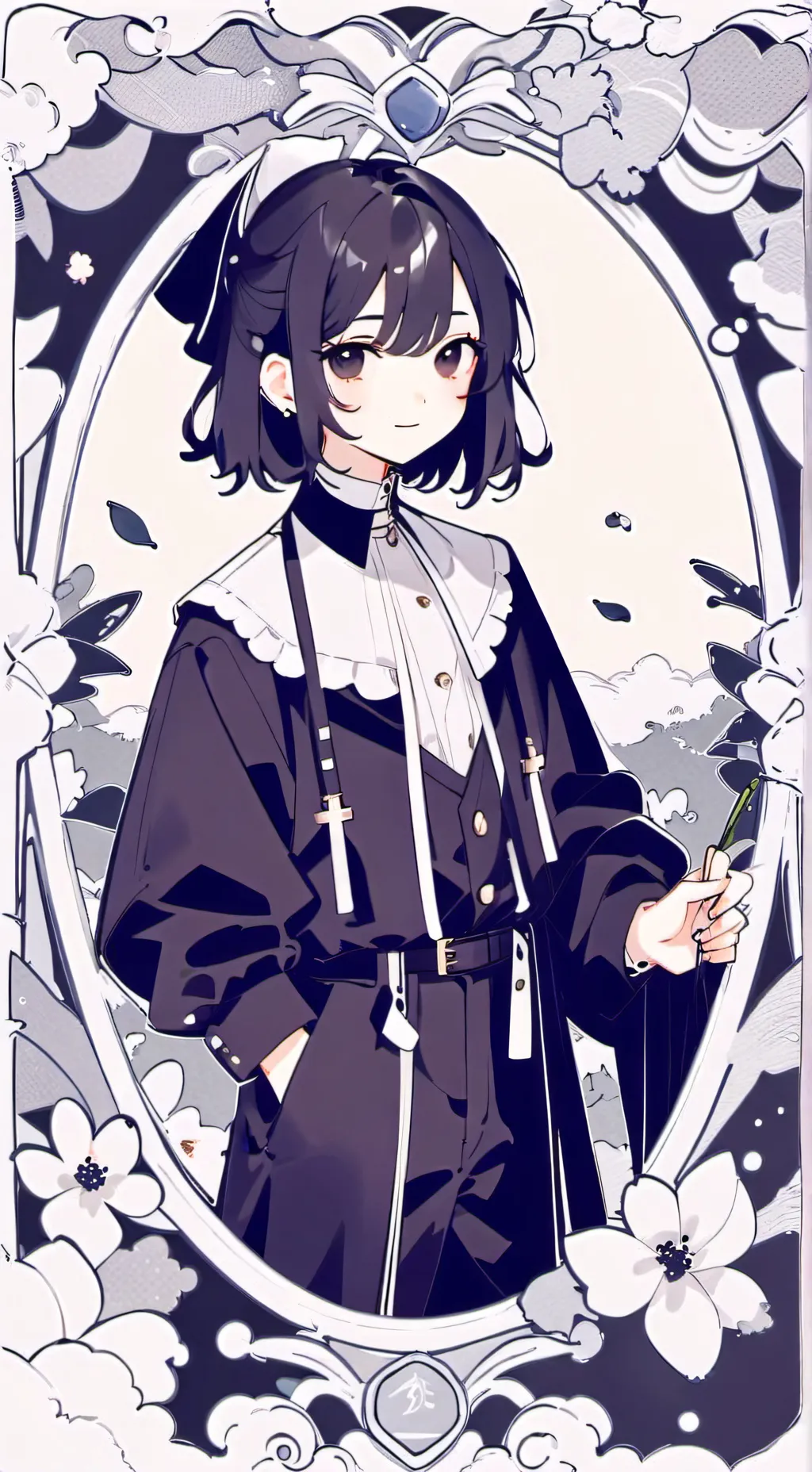 ai character: gf from ww2 background