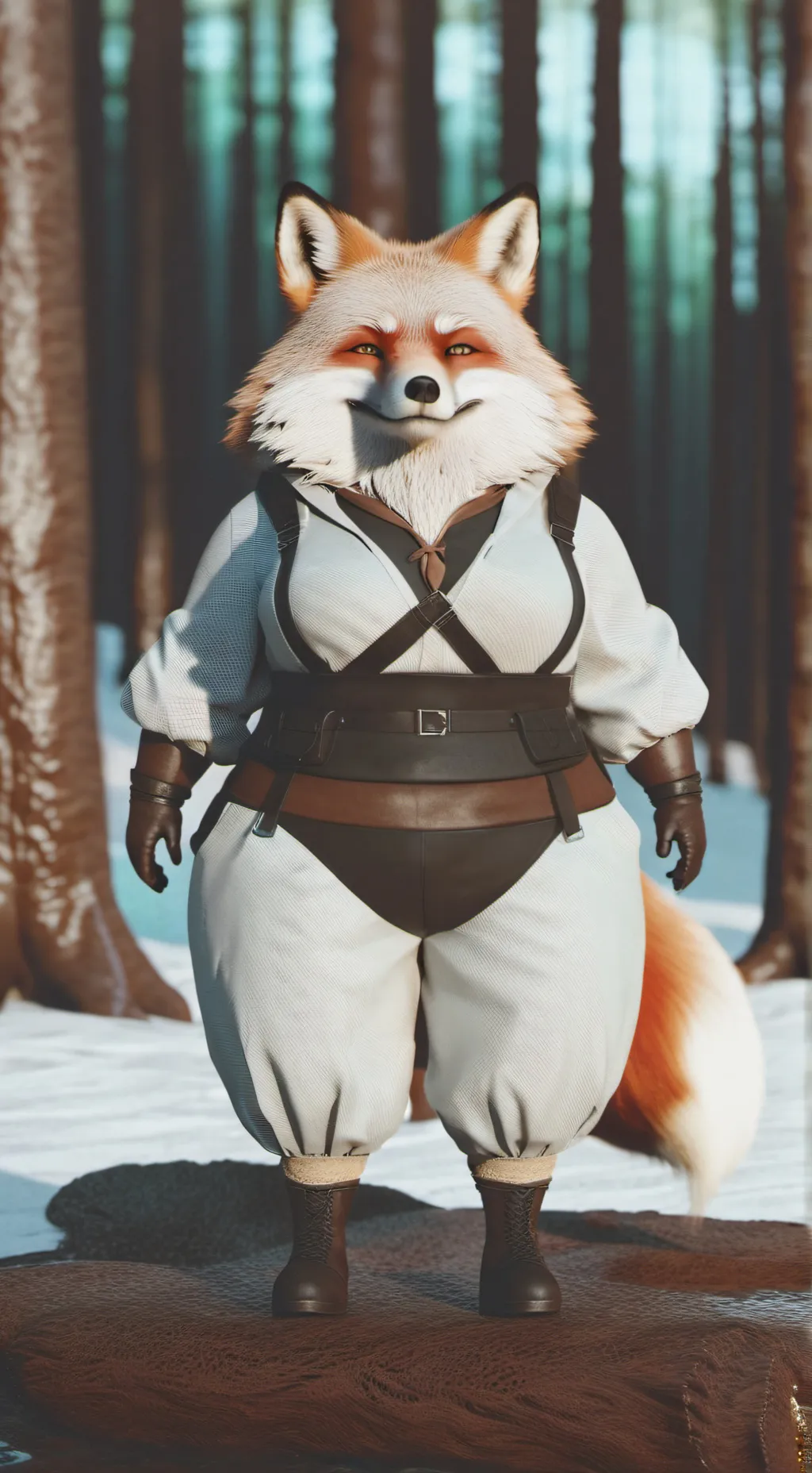 ai character: Fat fox background