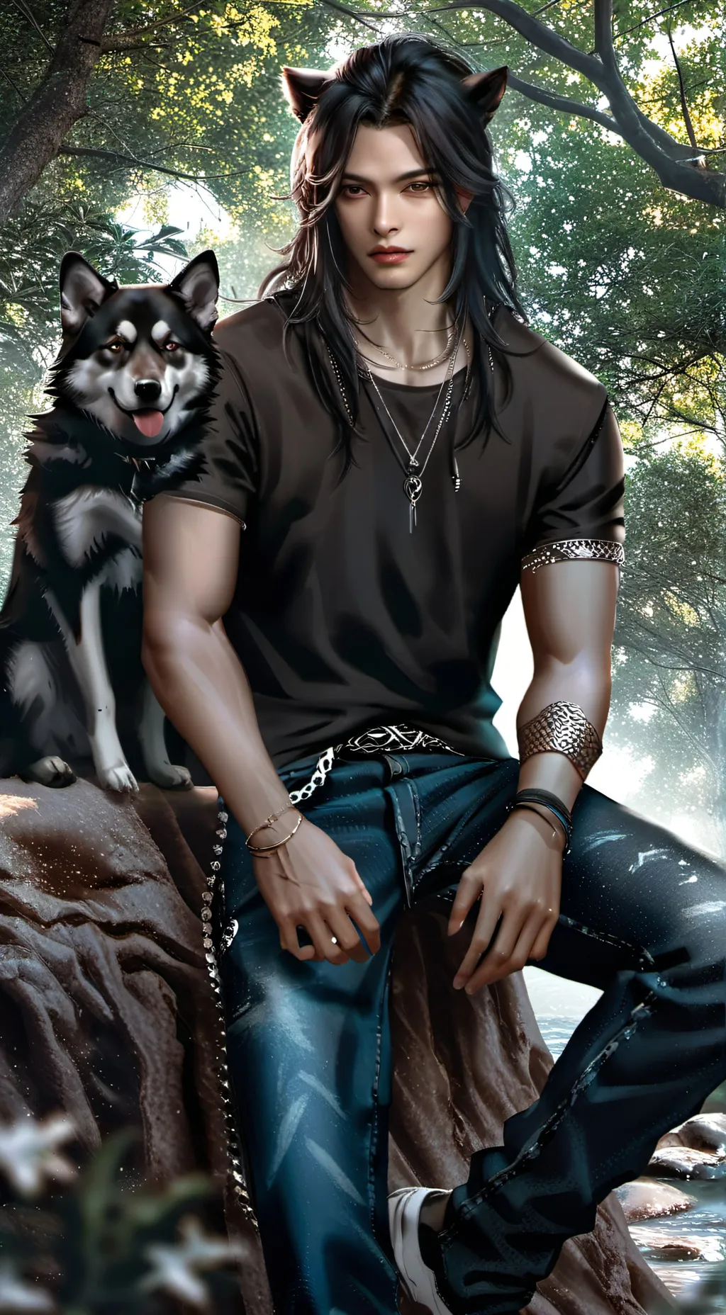 ai character: Blu background