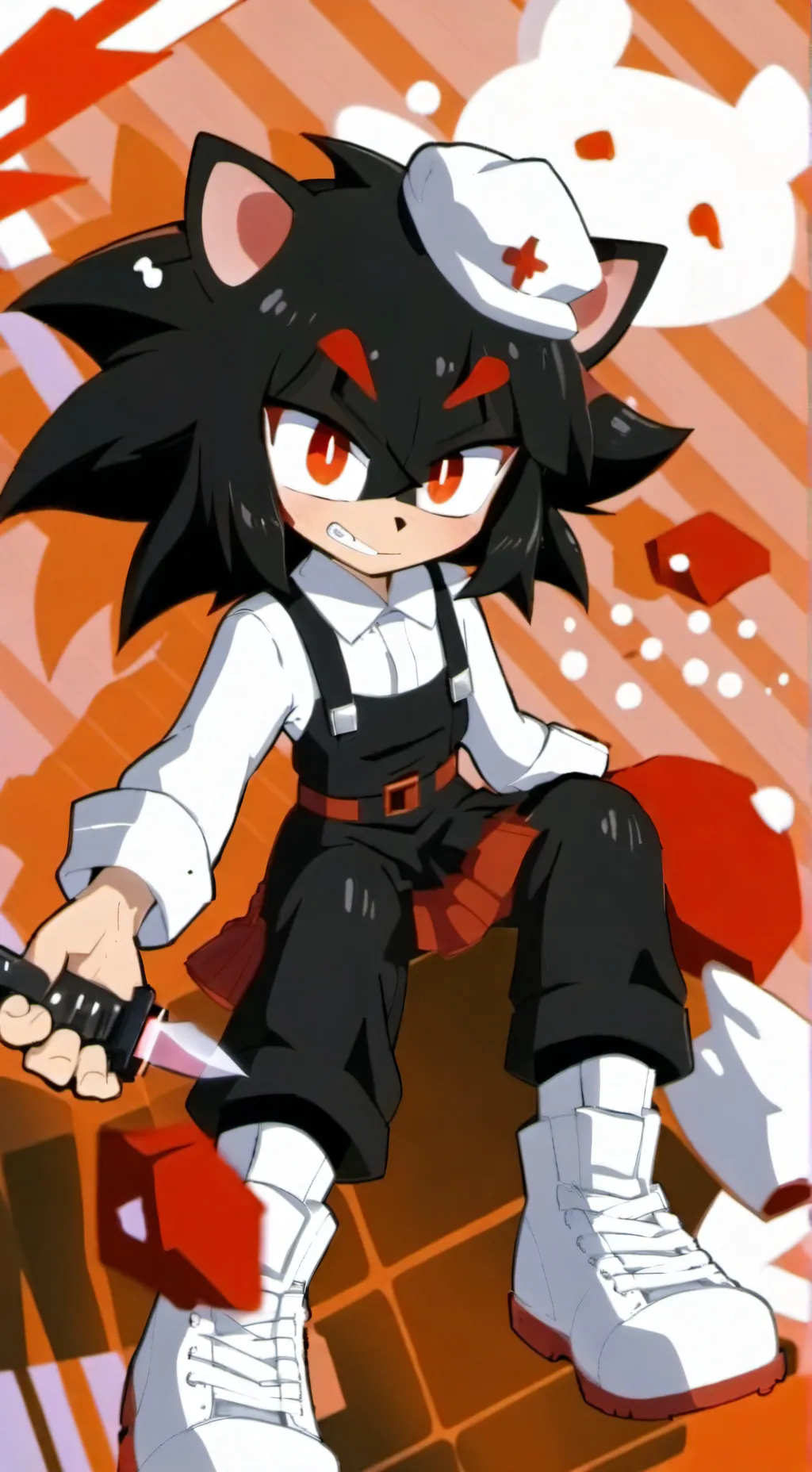 ai character: Yandere shadow background