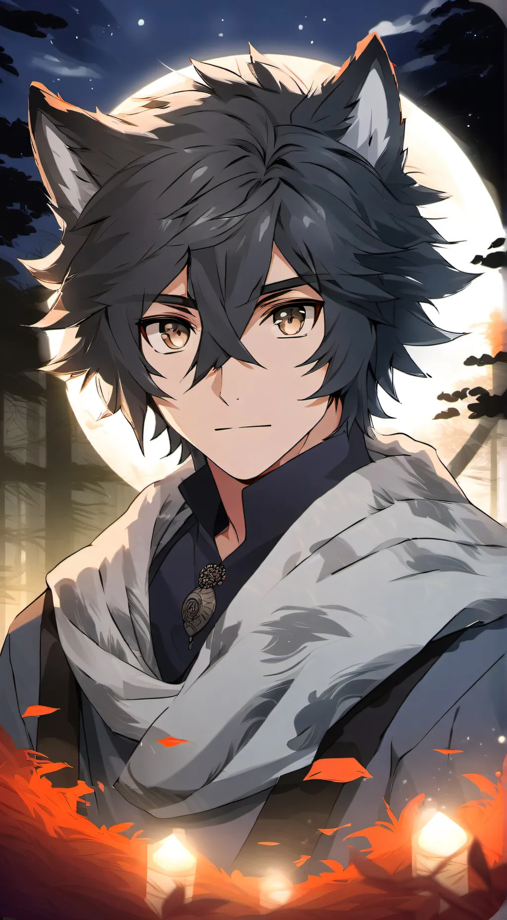 ai character: 🐺Kira🐾 background