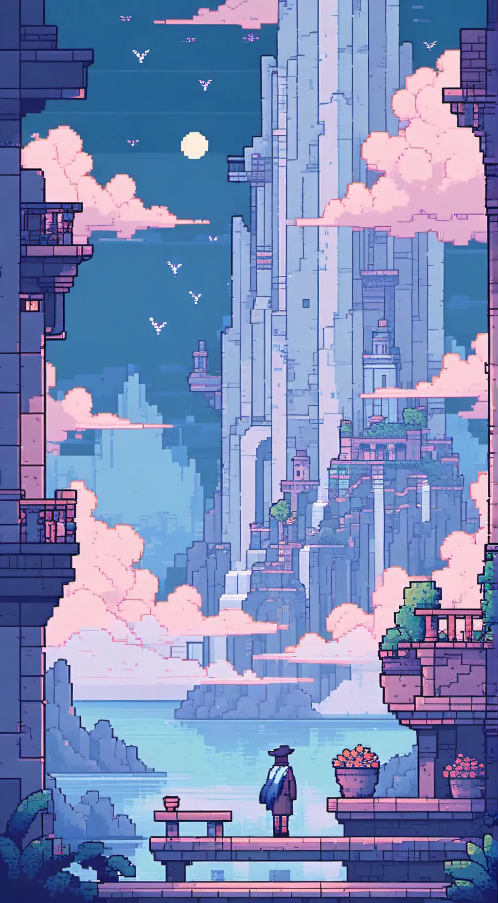 ai character: Luna llena en MHA background