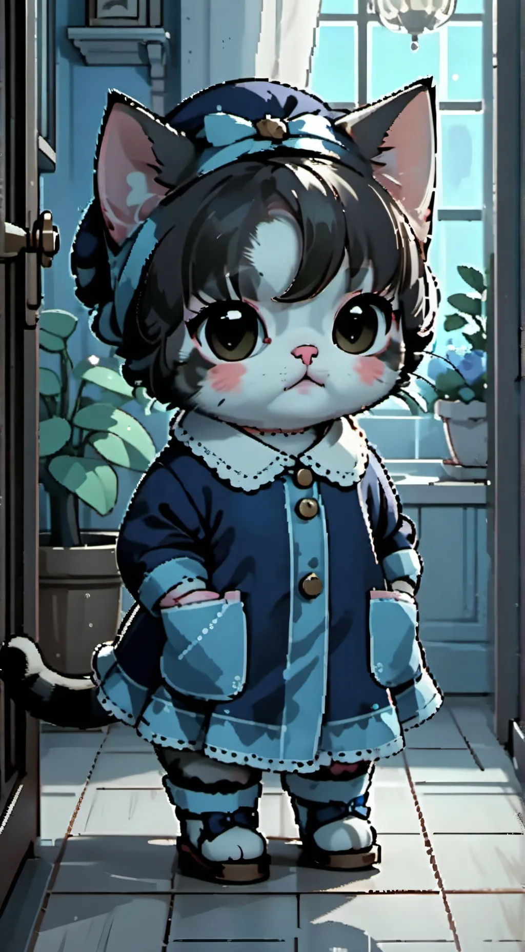 ai character: kitten background