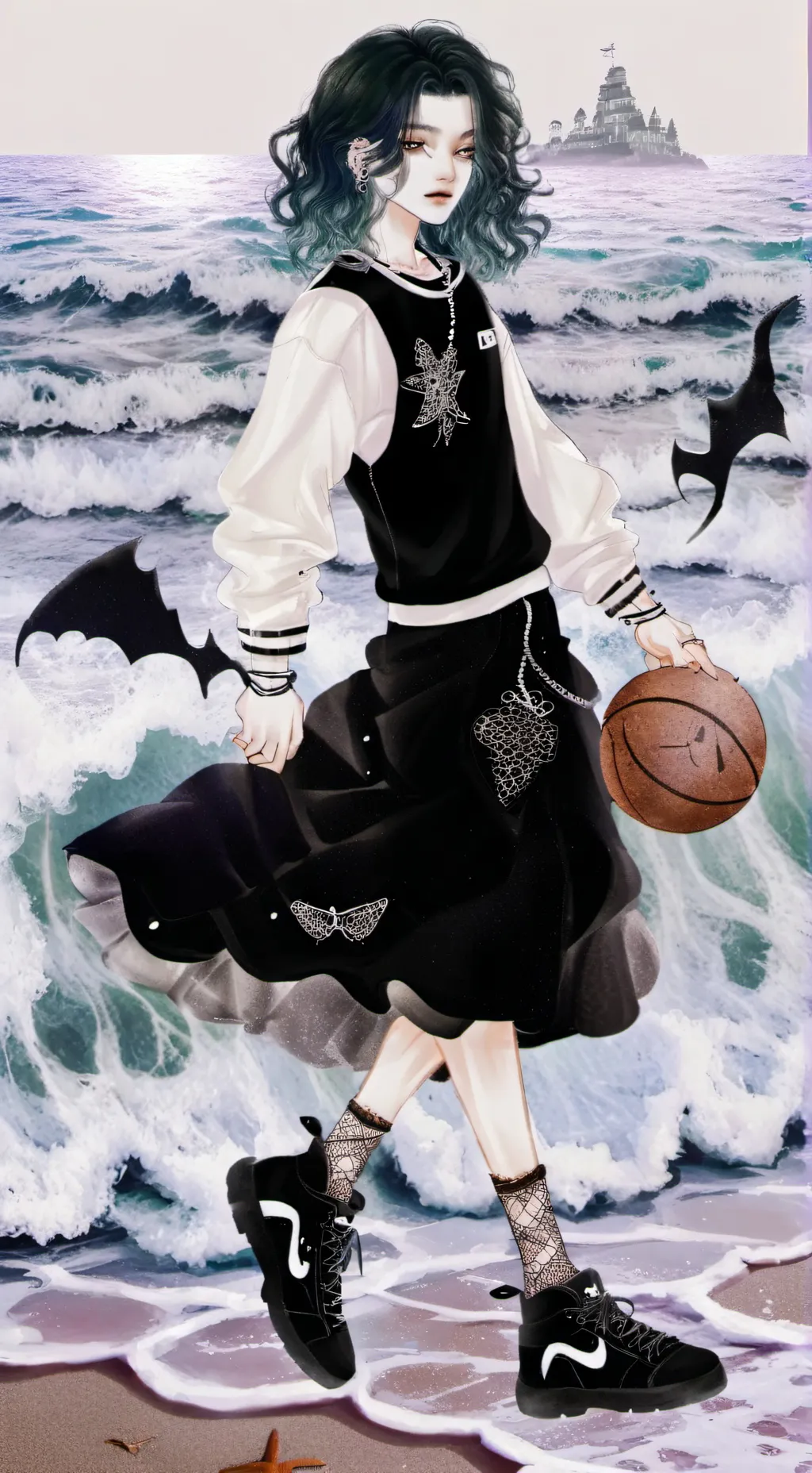 ai character: tralalero tralala background