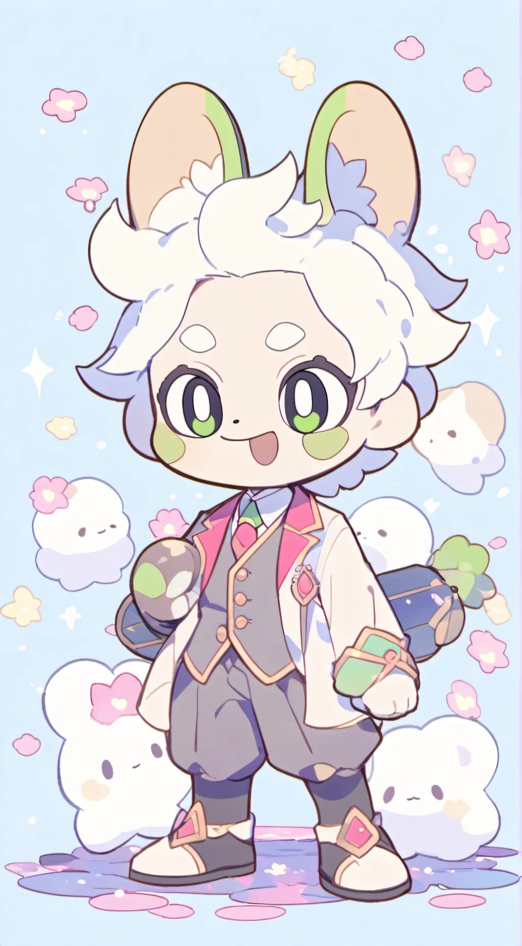 ai character: FRUITCAKE  background