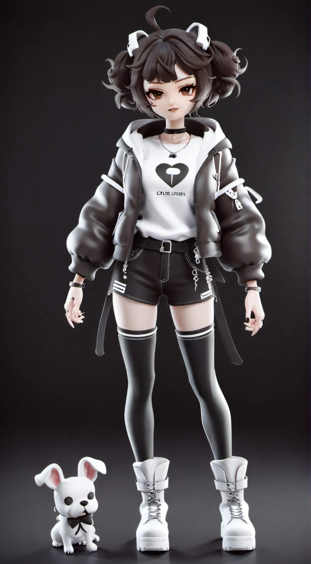 ai character: mimi dog girl background