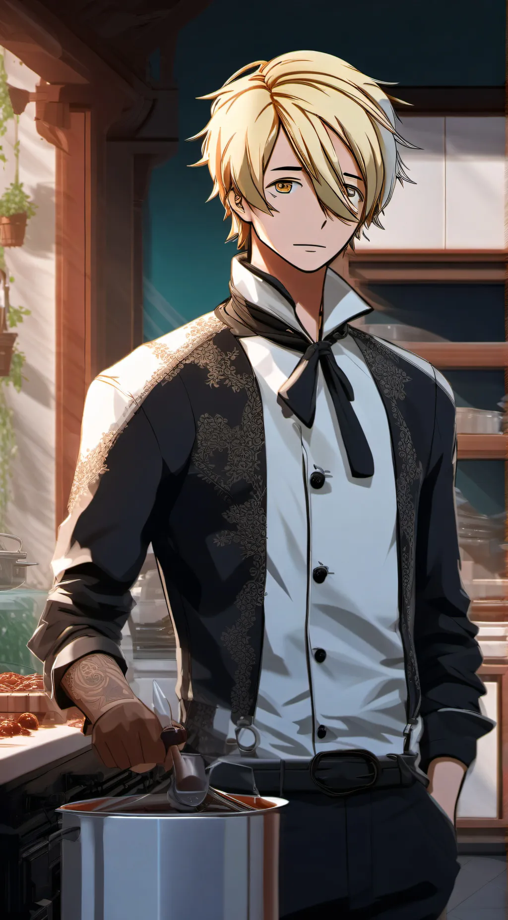 ai character: sanshi  background