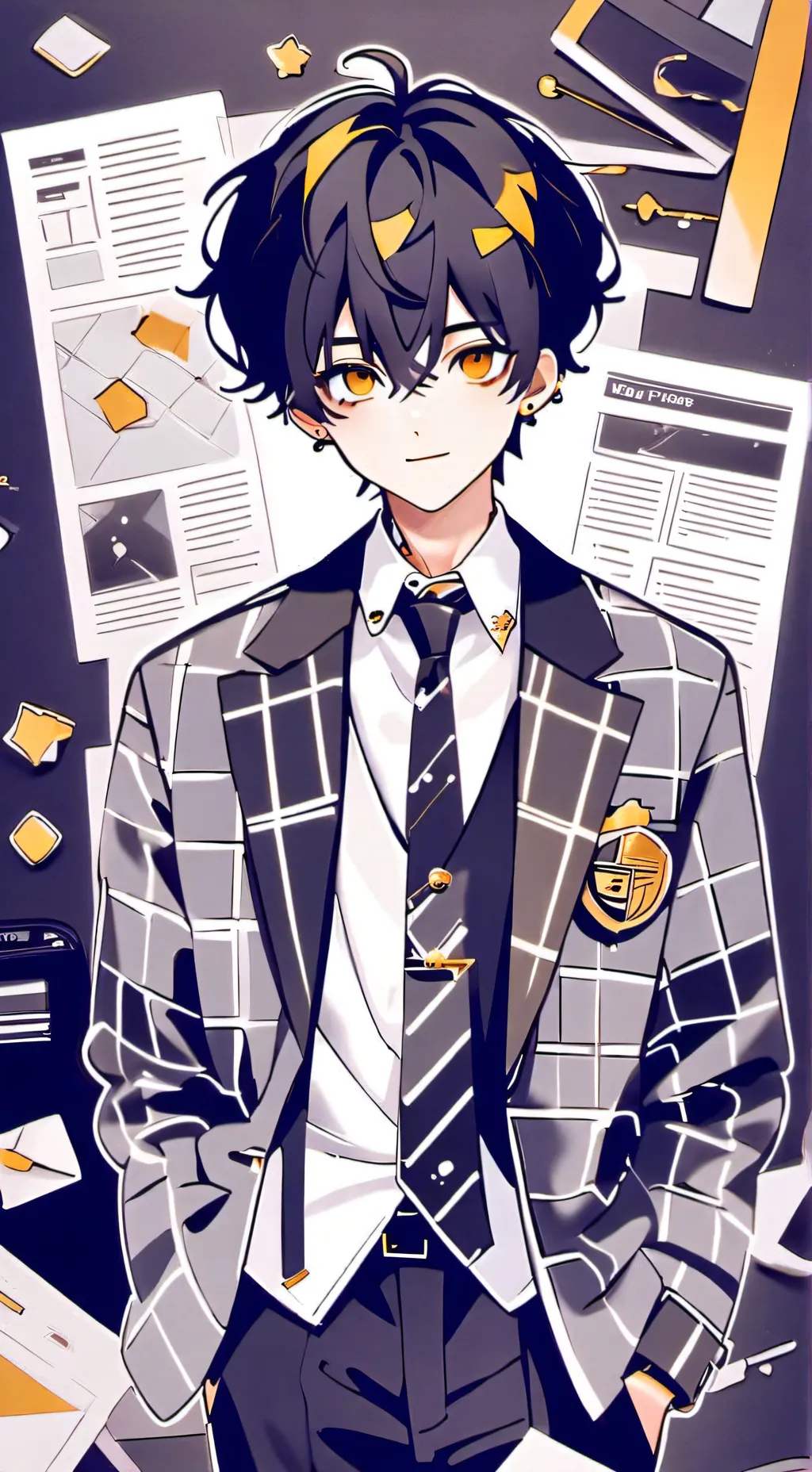 ai character: ash background