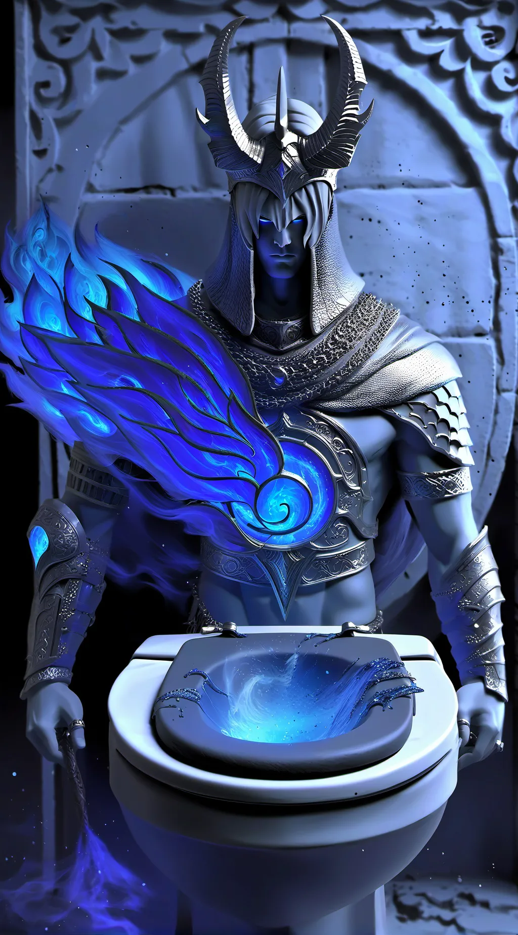 ai character: Туалет background