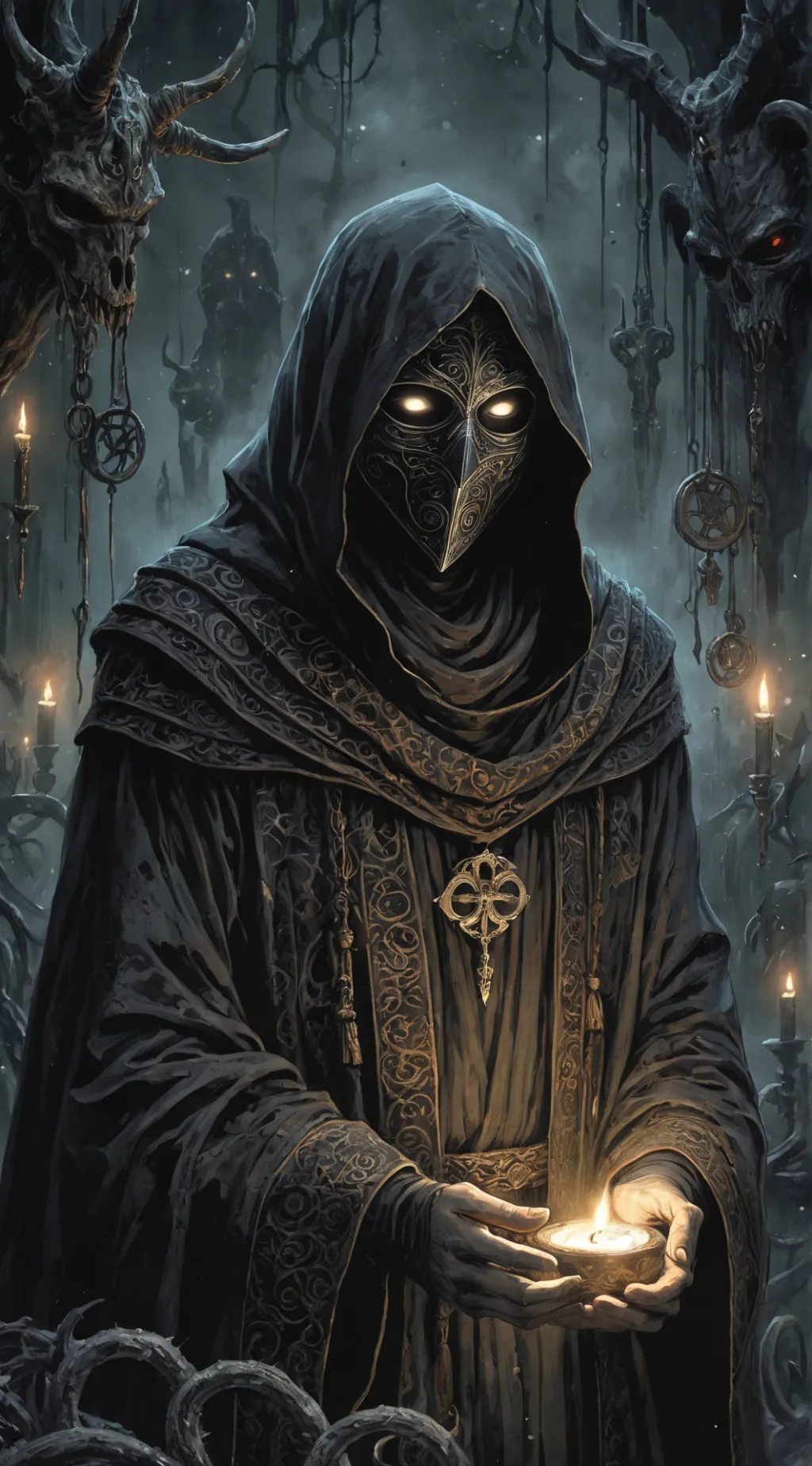 ai character: Ghostface background