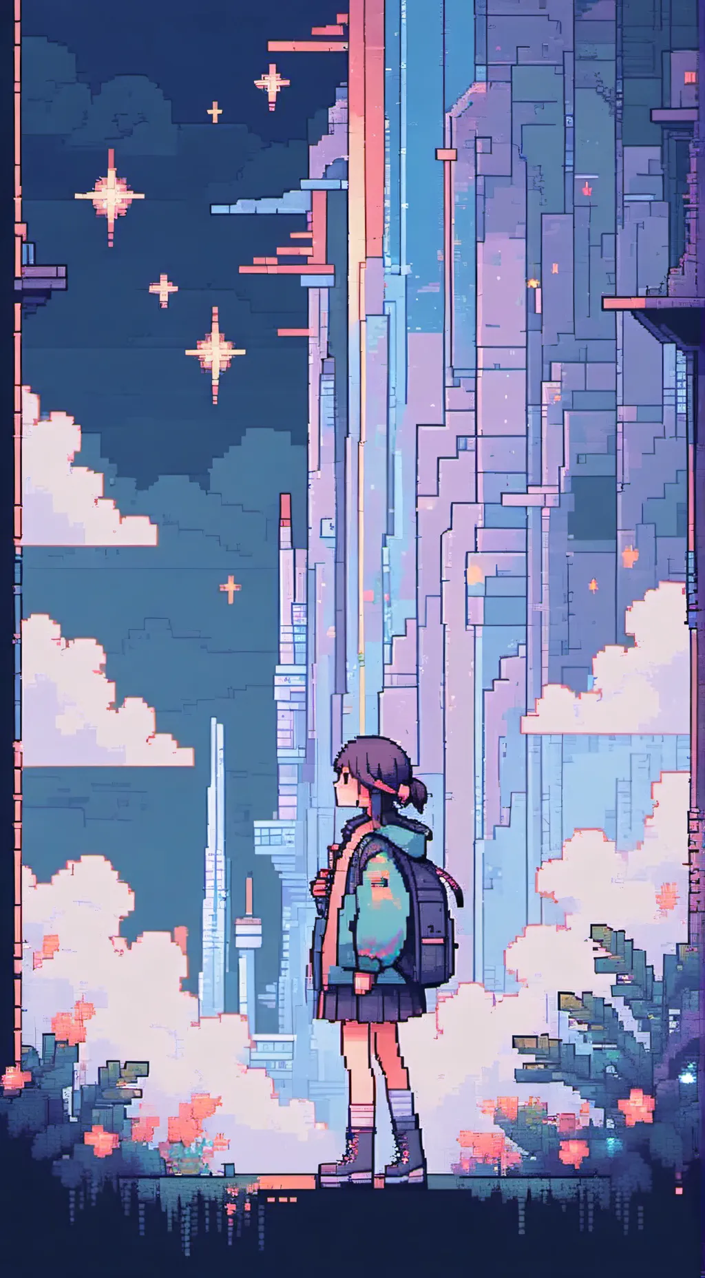 ai character: shooting star background