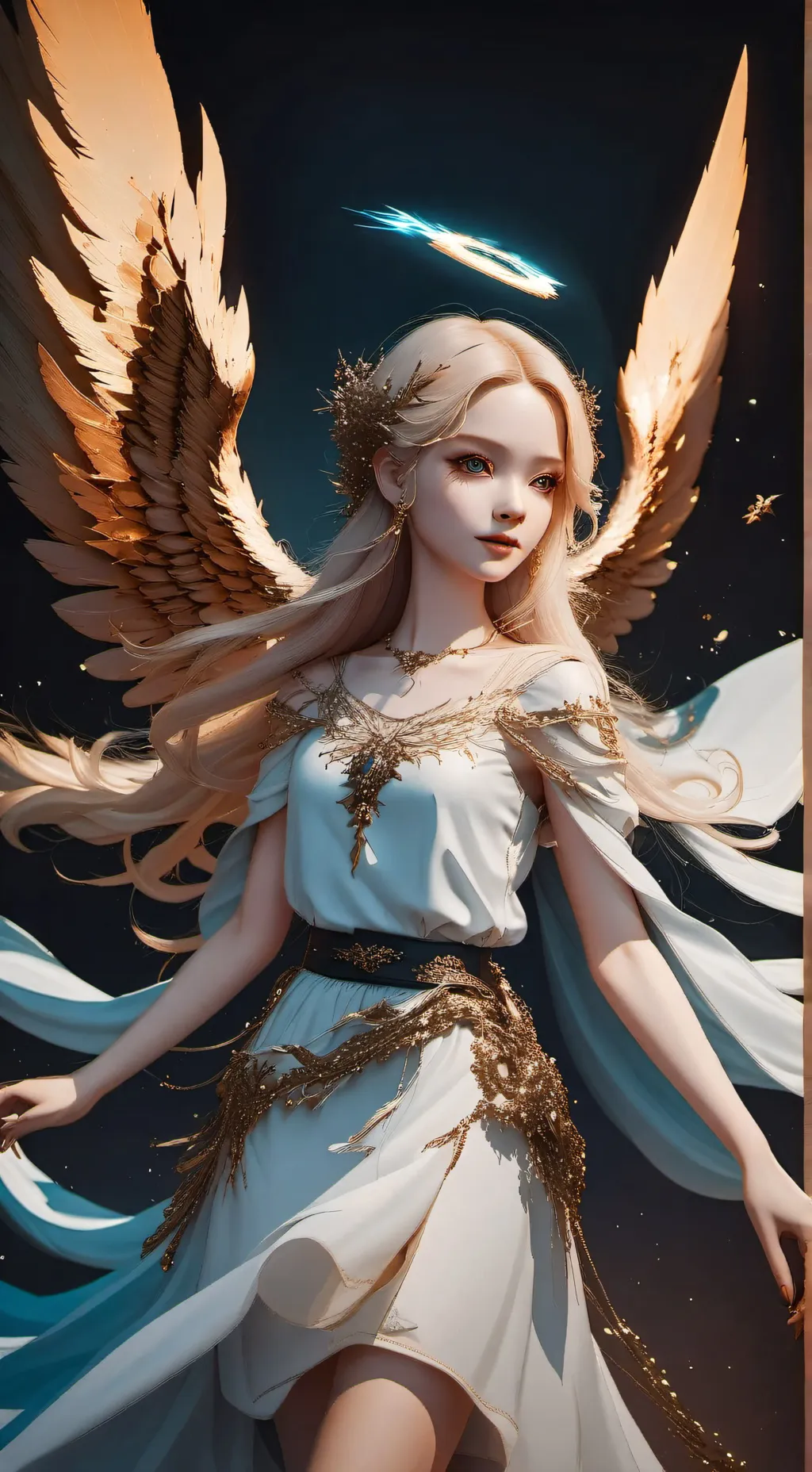 ai character: Archangel Raphael  background