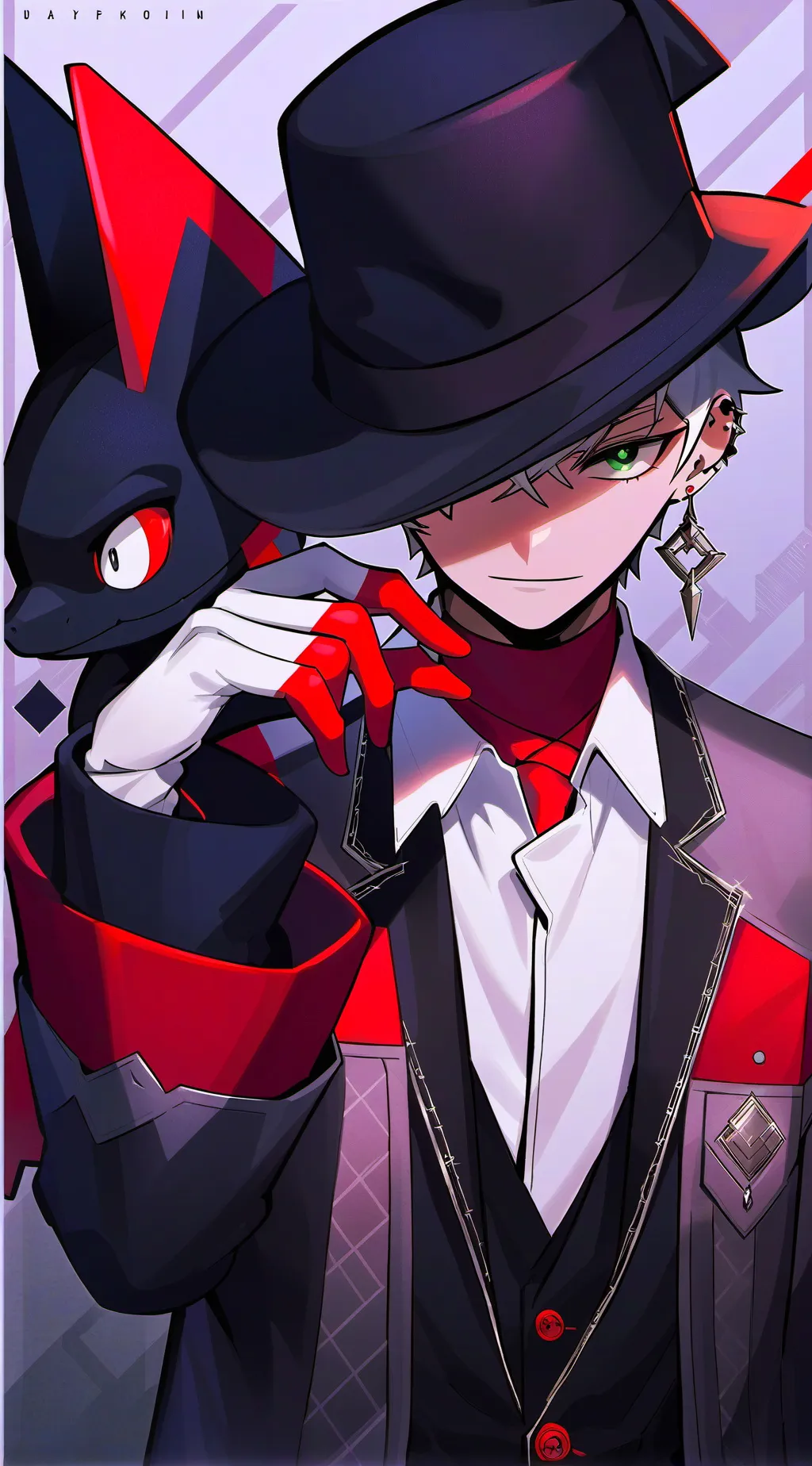 ai character: white room mha background