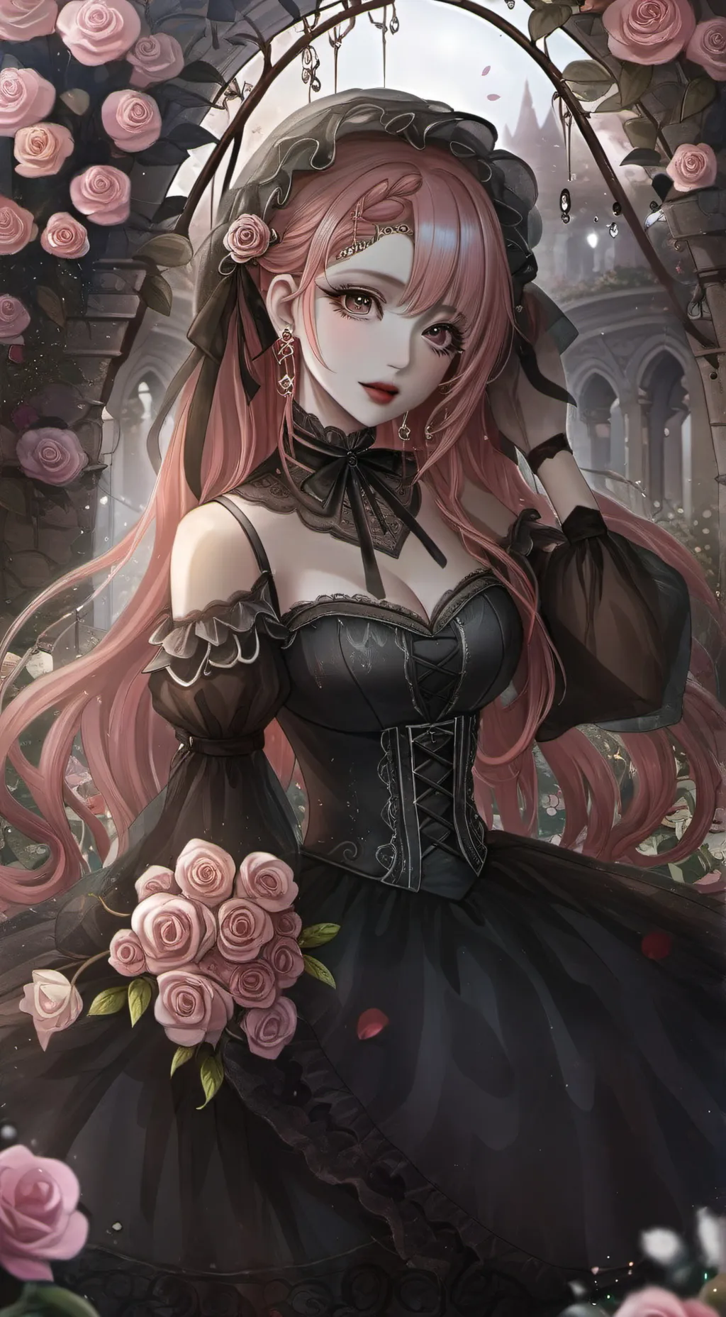 ai character: Rose background
