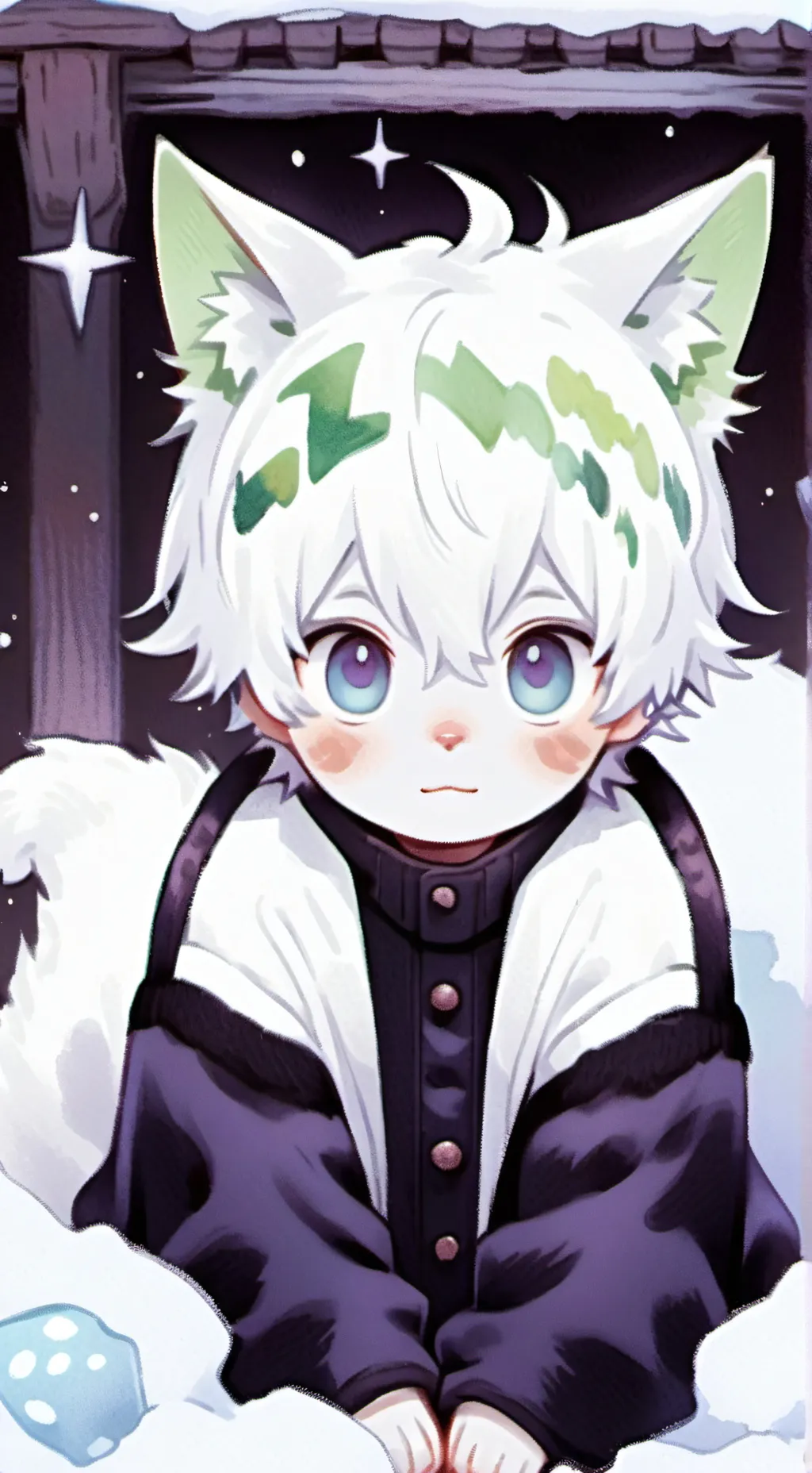 ai character: Ice Spirit Whiskers background