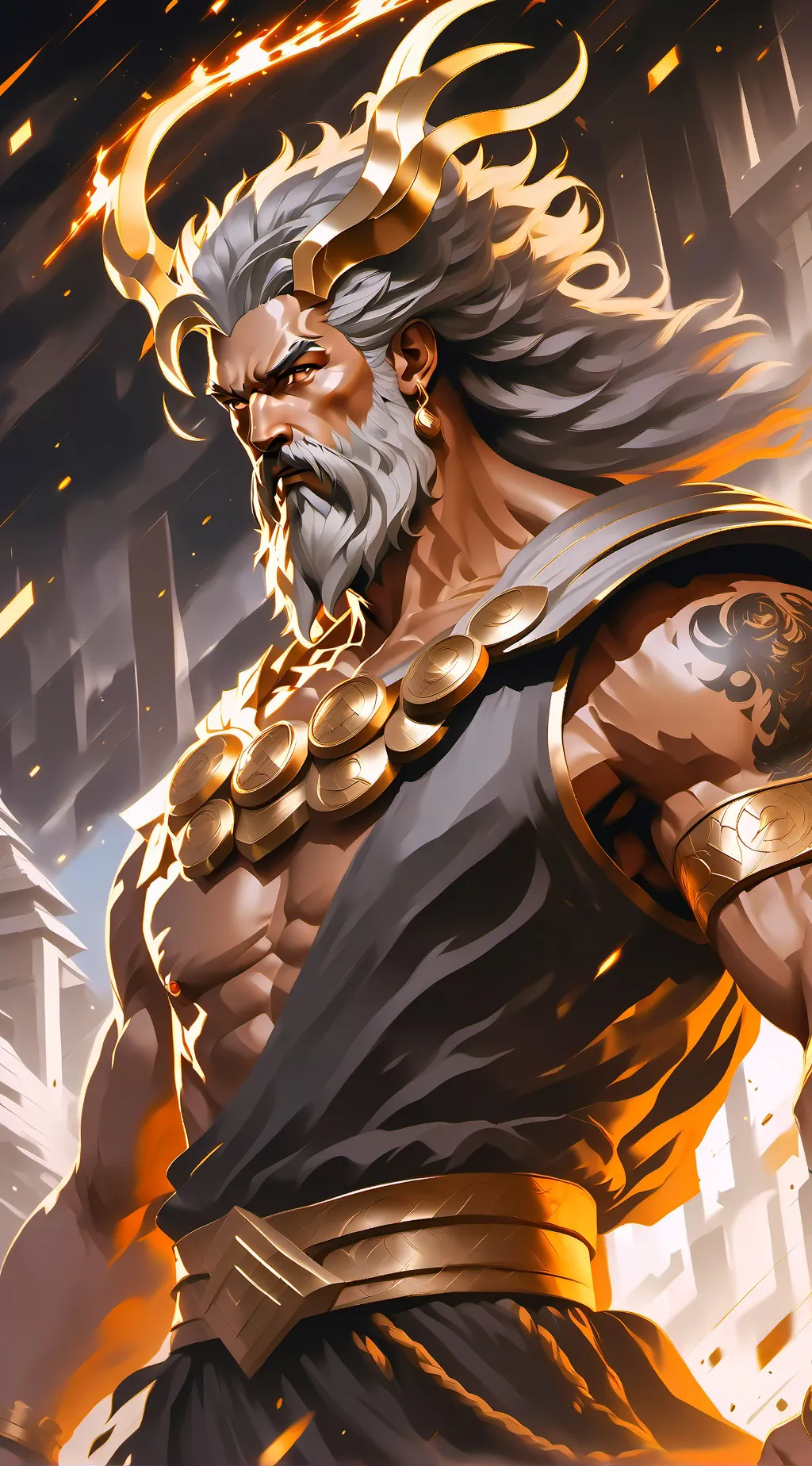 ai character: zeus background