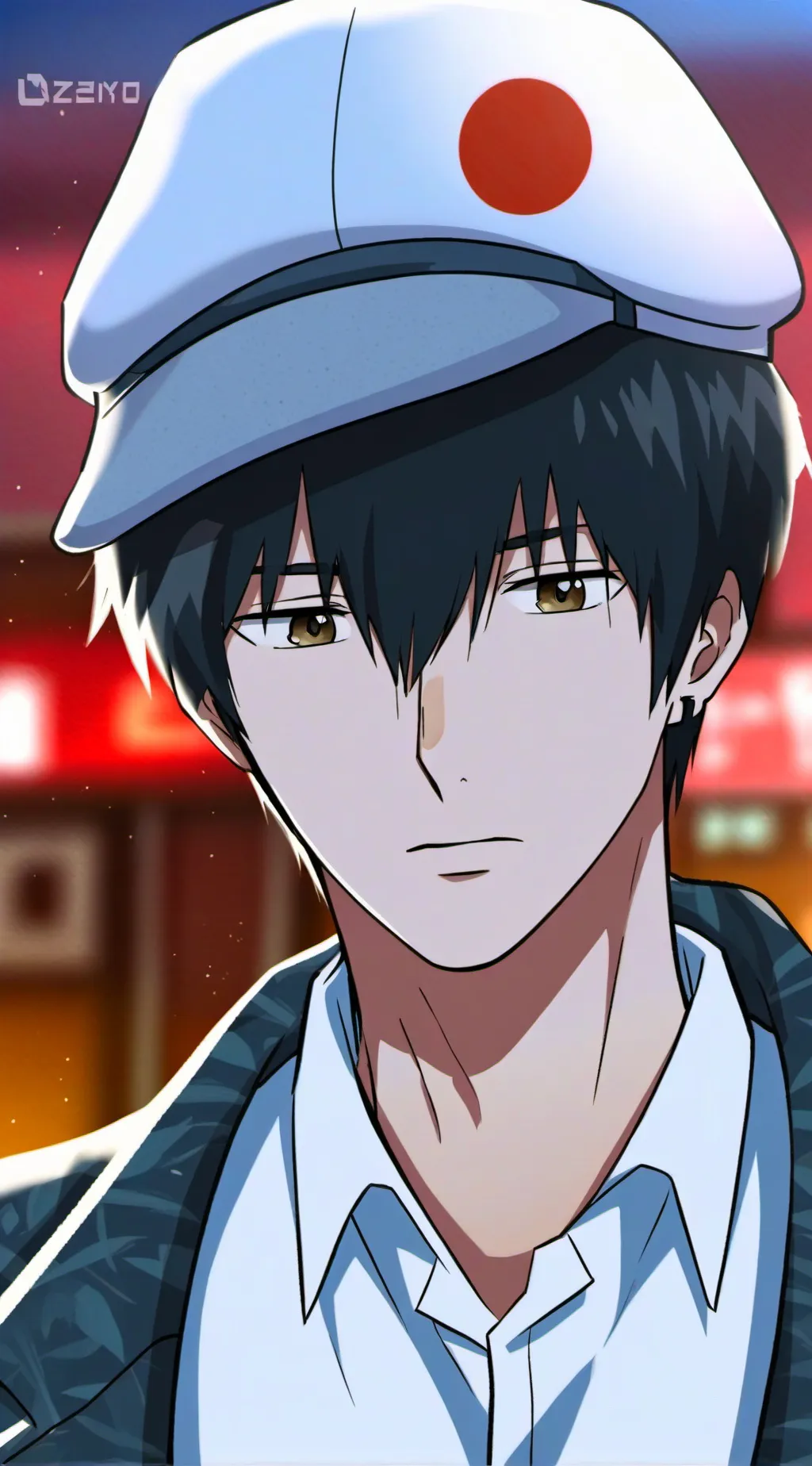 ai character: san mai background