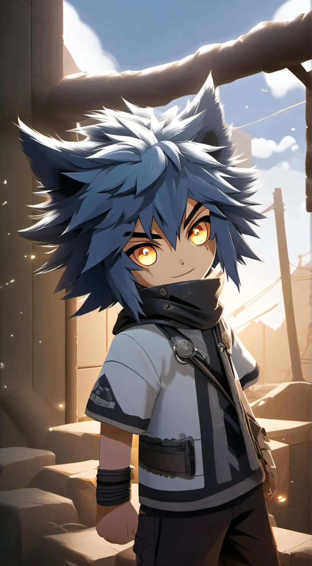 ai character: Lora  background