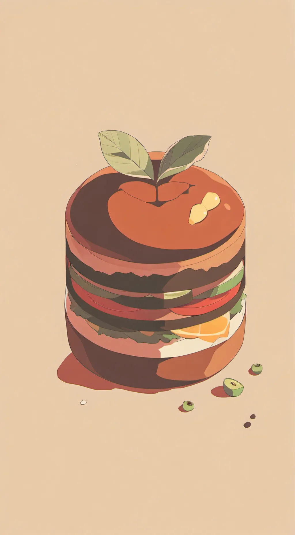 ai character: Little foods background