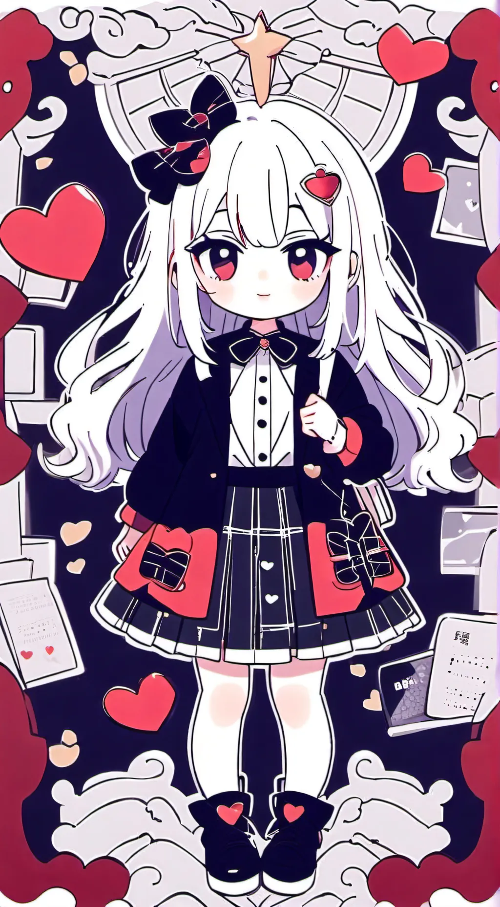 ai character: kny valentine's!❤️ background