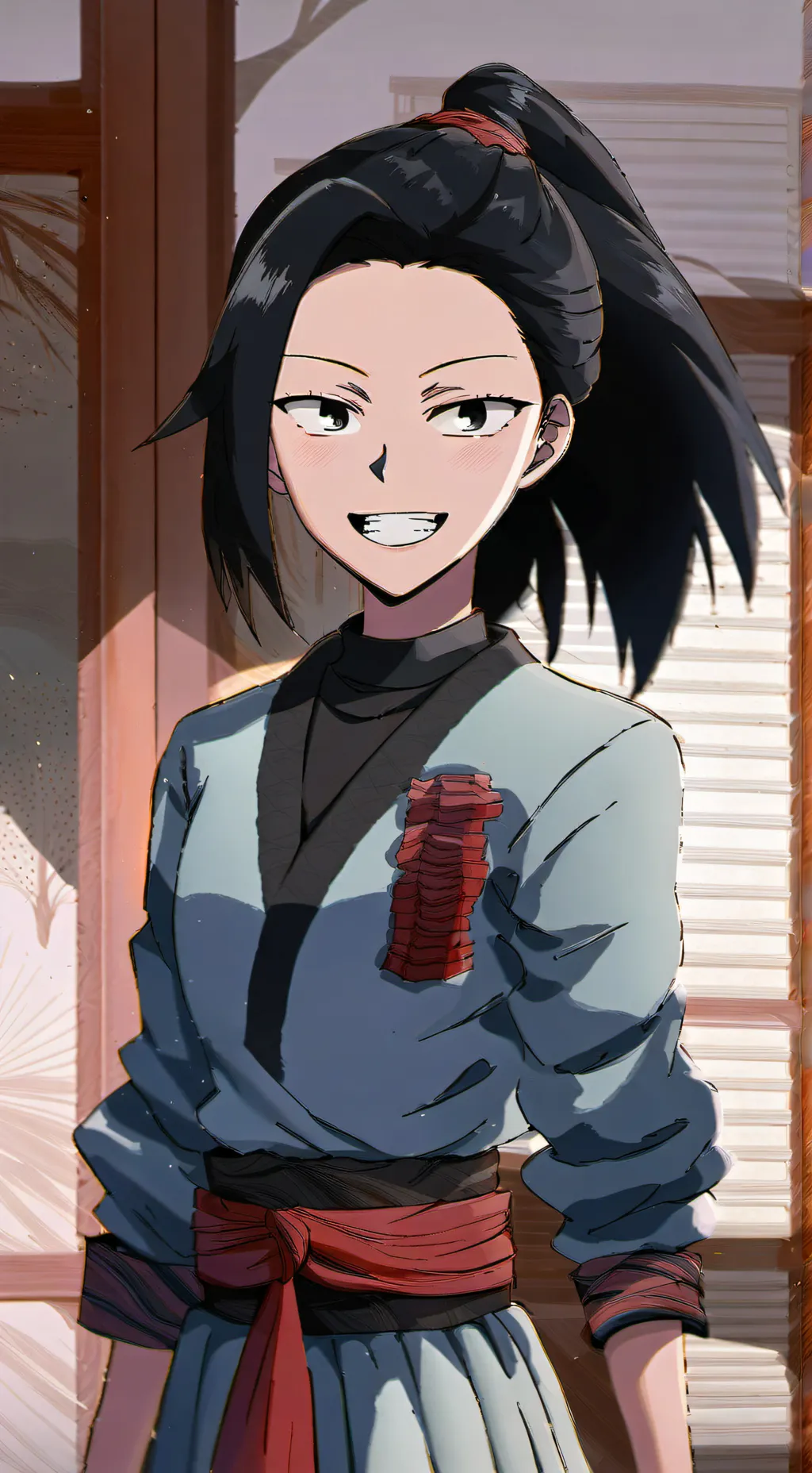 ai character: Momo  background