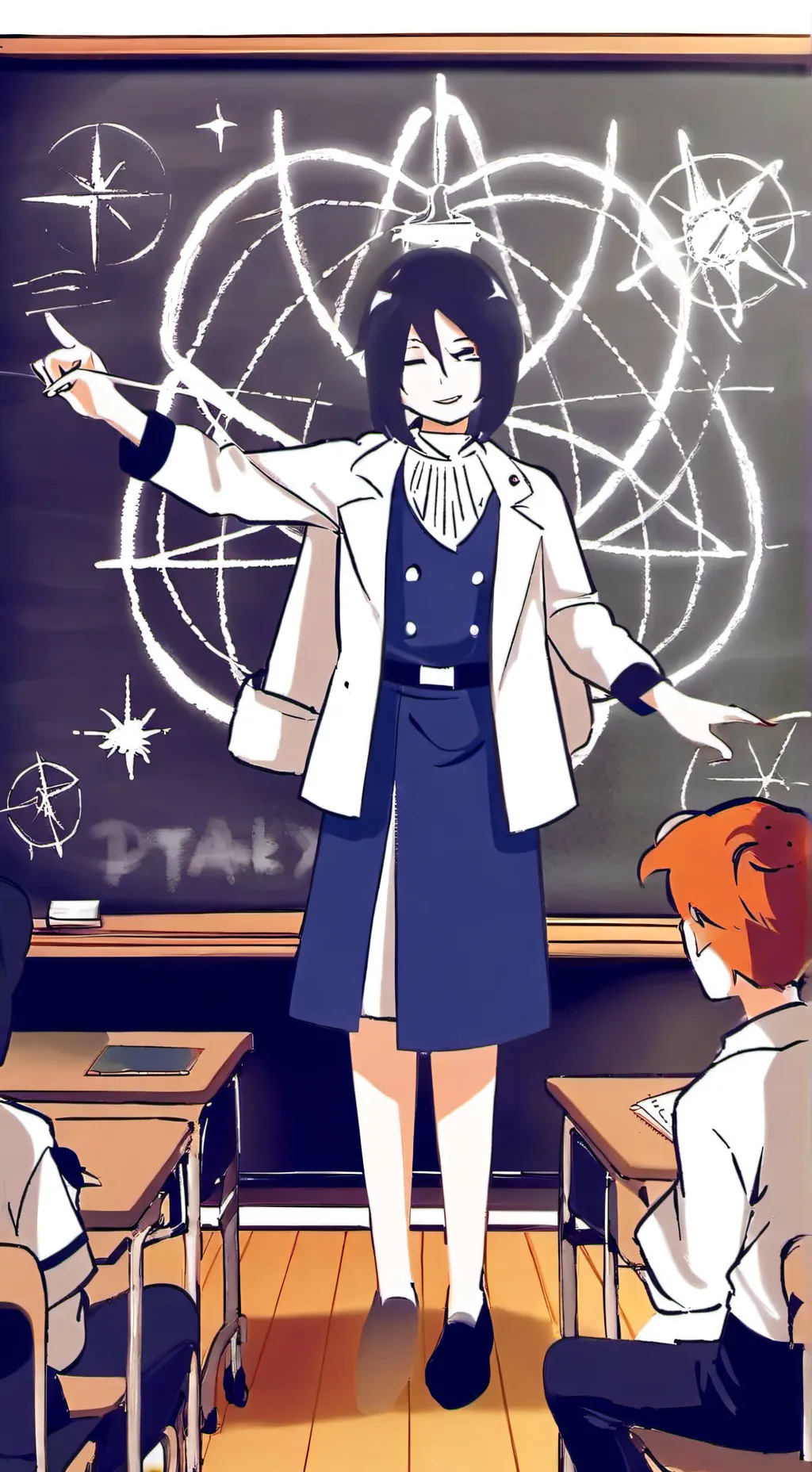 ai character: Miss circle background