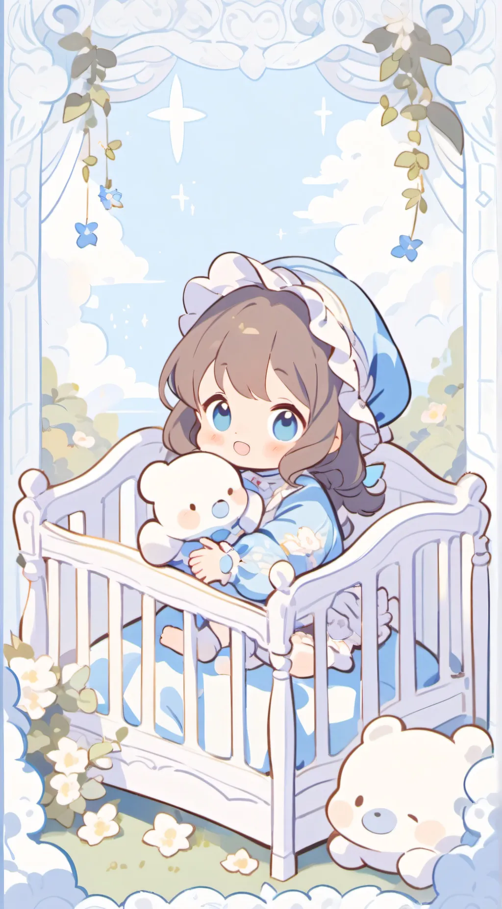 ai character: bebé malcriada  background