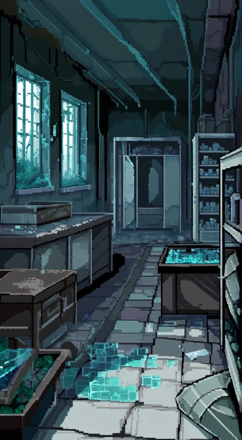 ai character: SKZ ABANDONED LAB🧪 background