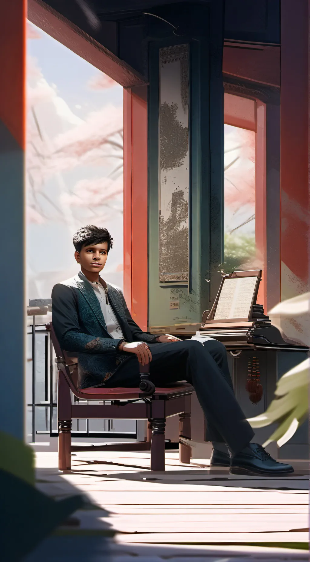 ai character: UNIVERSE 15  background