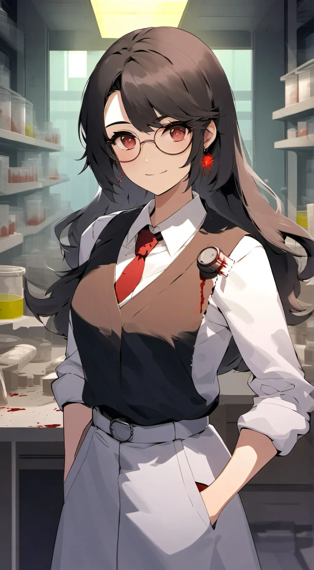 ai character: crazy scientist 🥼💊 background