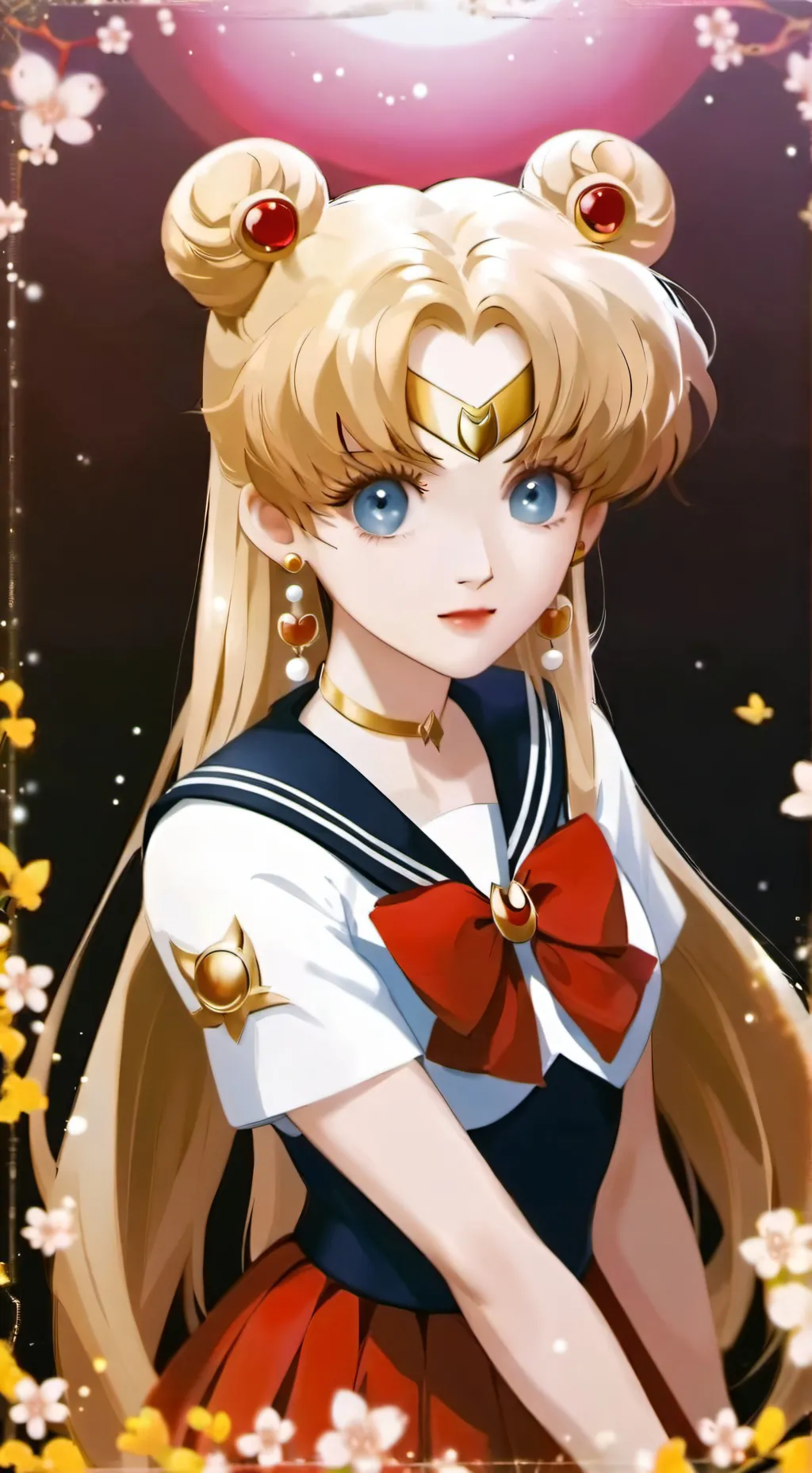 ai character: sailor moon. background