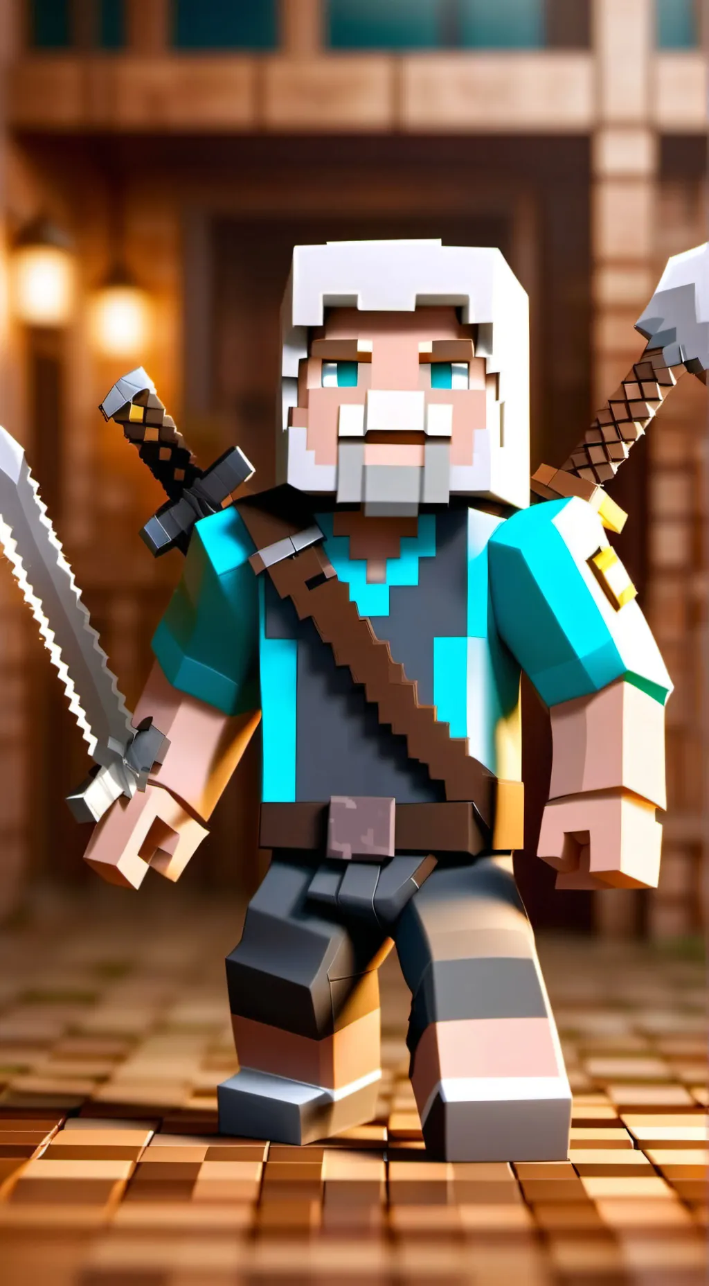 ai character: MINECRAFT background